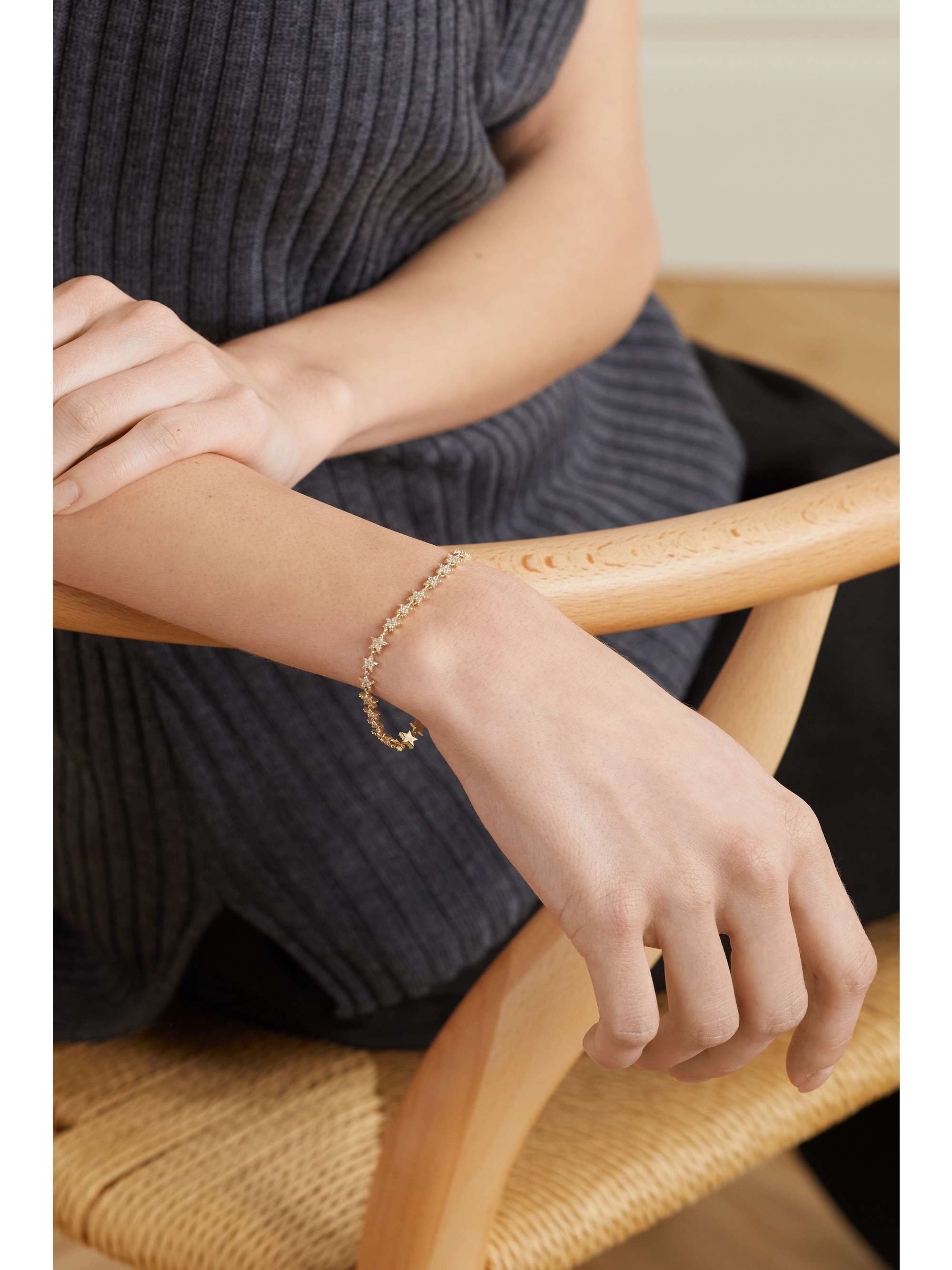 Milky Way 14 karat gold diamond bracelet