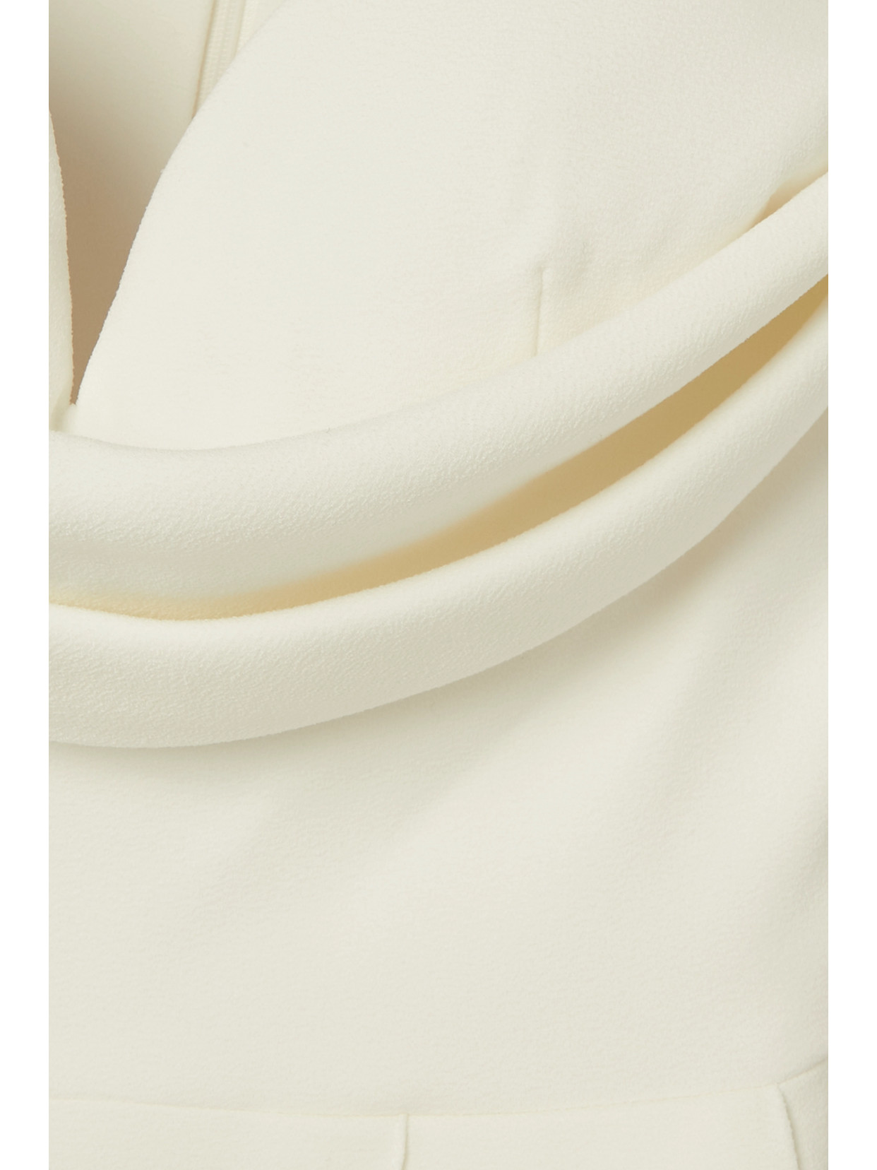 Alex Perry Hayden Strapless Draped Crepe Jumpsuit In White