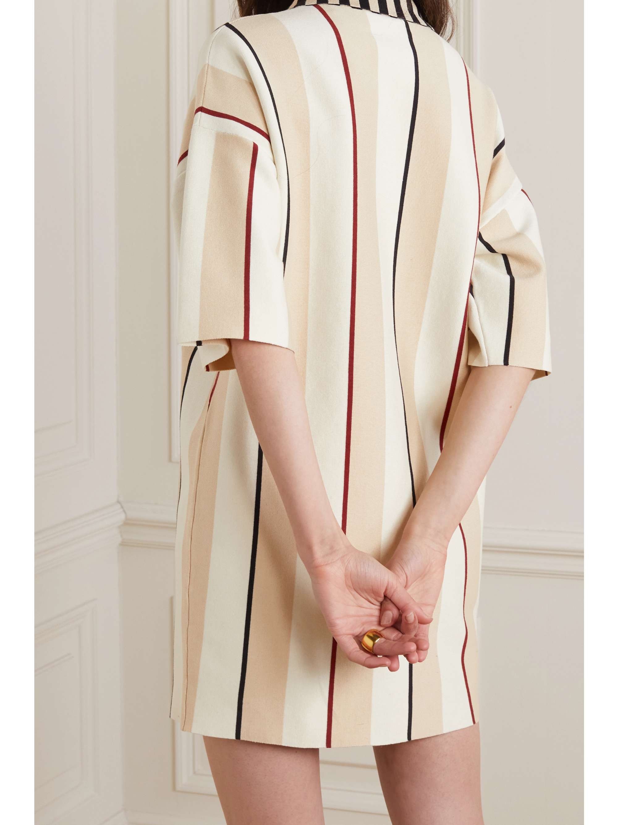 ZANKOV Gio striped organic cotton-blend polo shirt