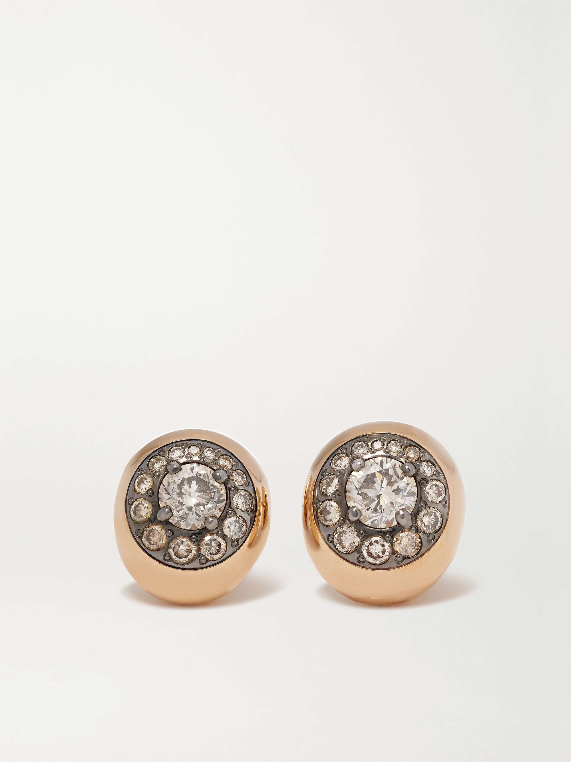 Diamond earrings in rose gold shop