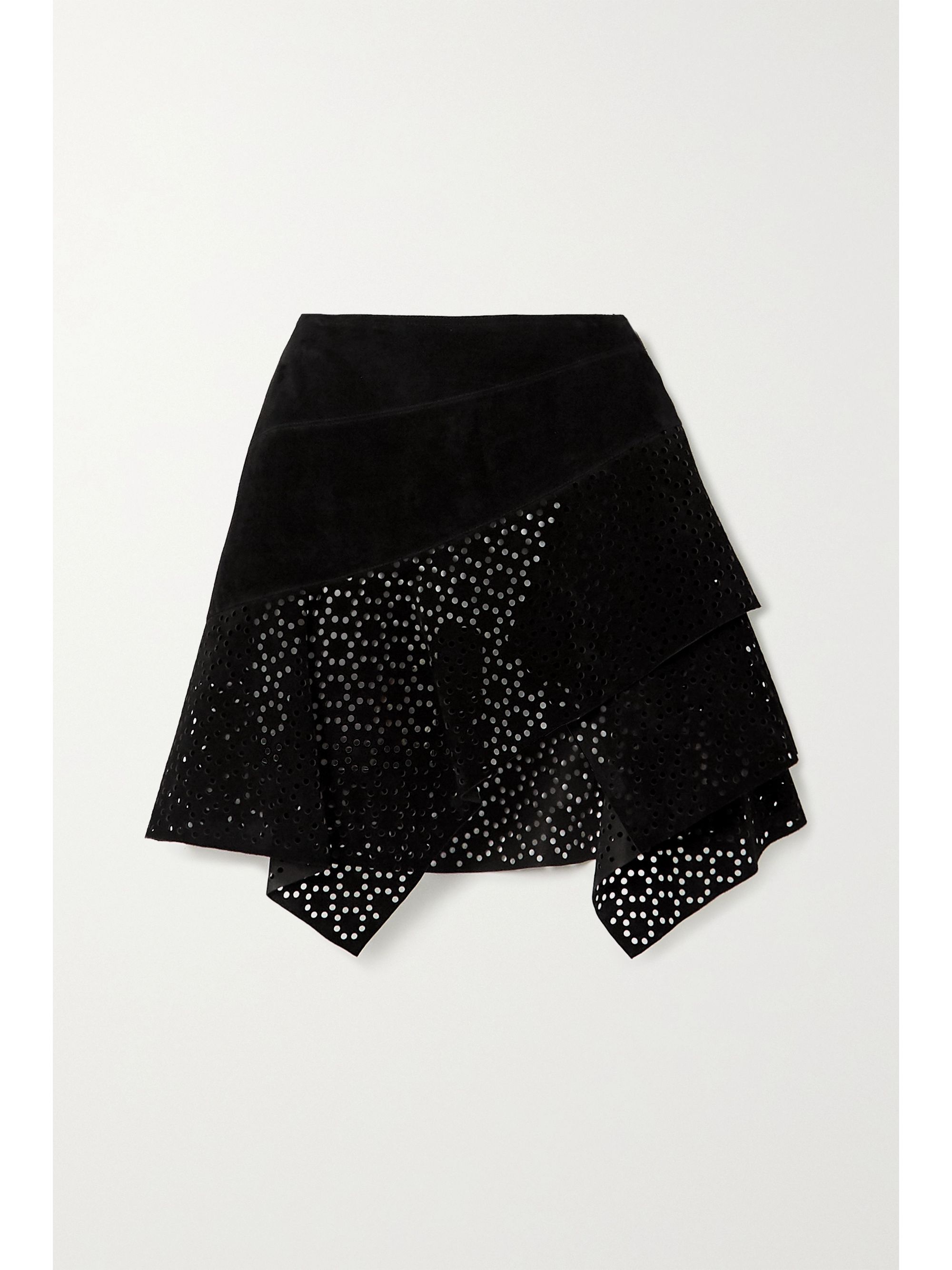 Black suede mini skirt Clearance