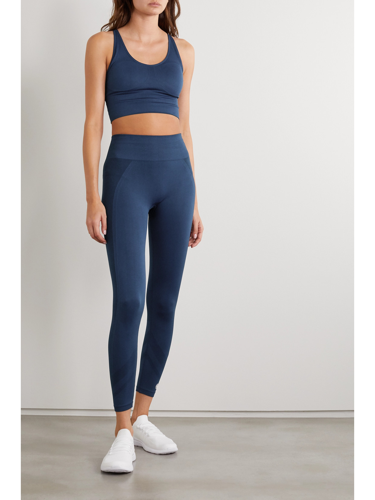 Tory Burch Seamless 7/8 Legging In Tory Navy