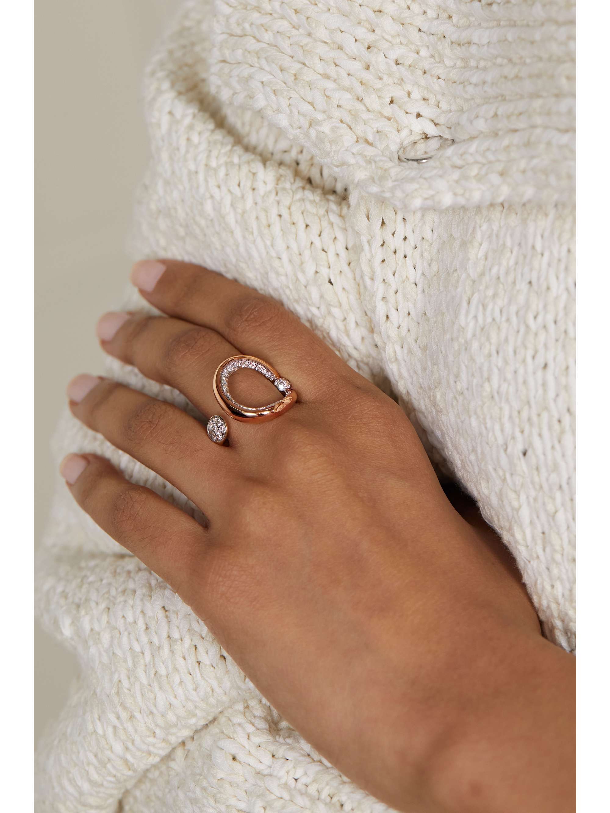POMELLATO Bague en or rose 18 carats (750/1000) et diamants Fantina