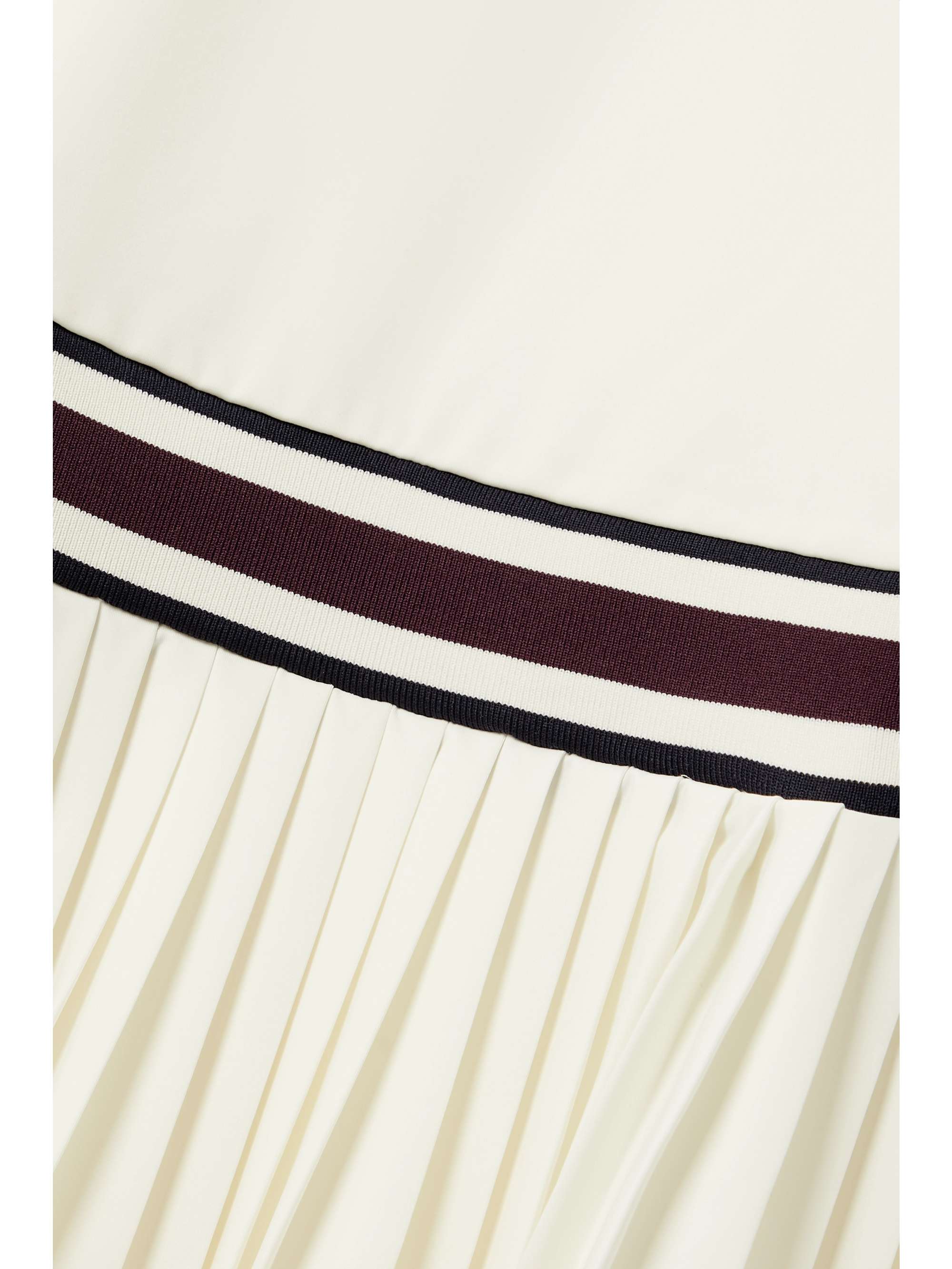 TORY SPORT Tenniskleid aus Stretch-Jersey mit Plissee und Streifen