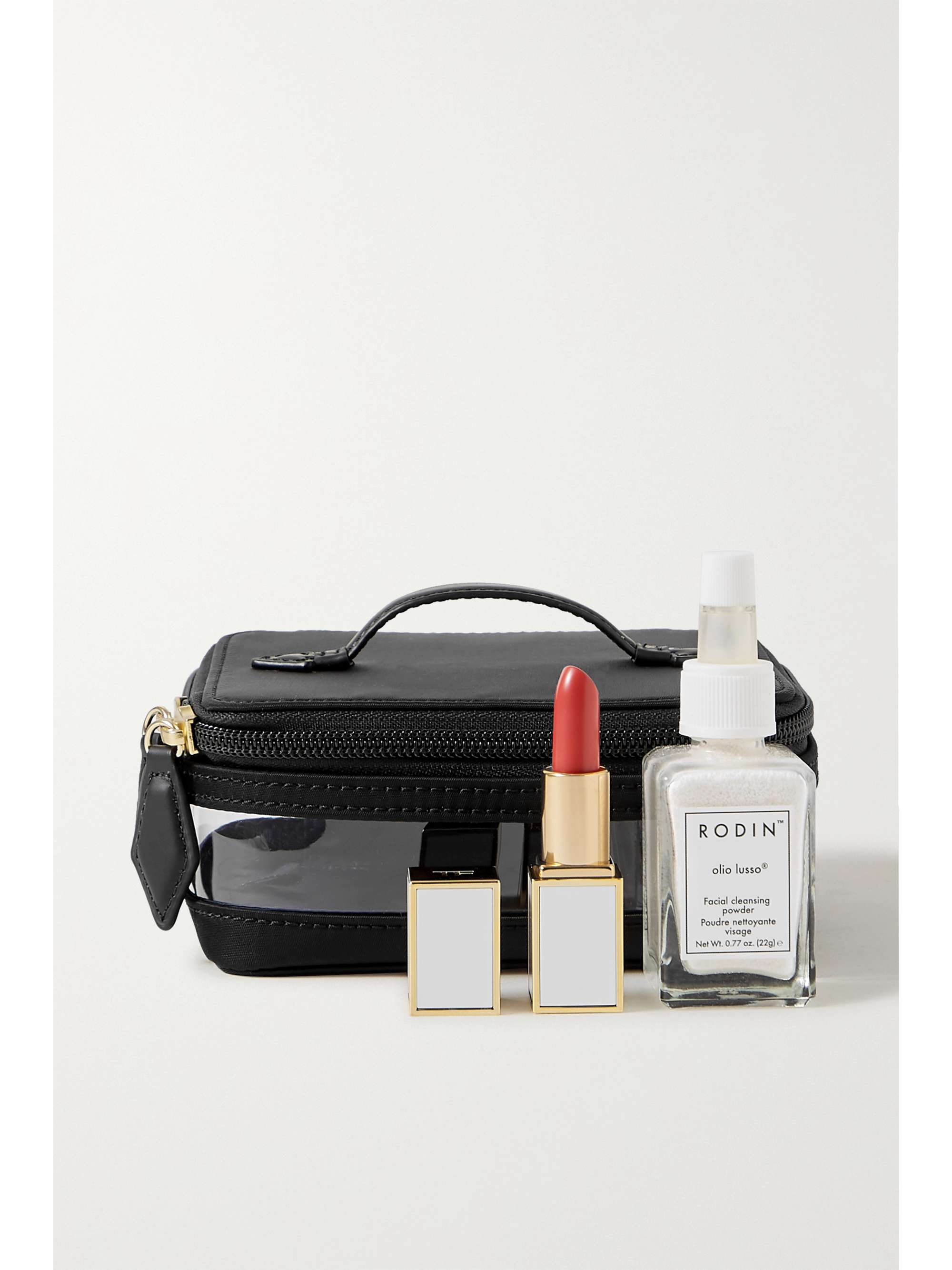 PARAVEL Mini See-All vegan leather-trimmed nylon cosmetics case