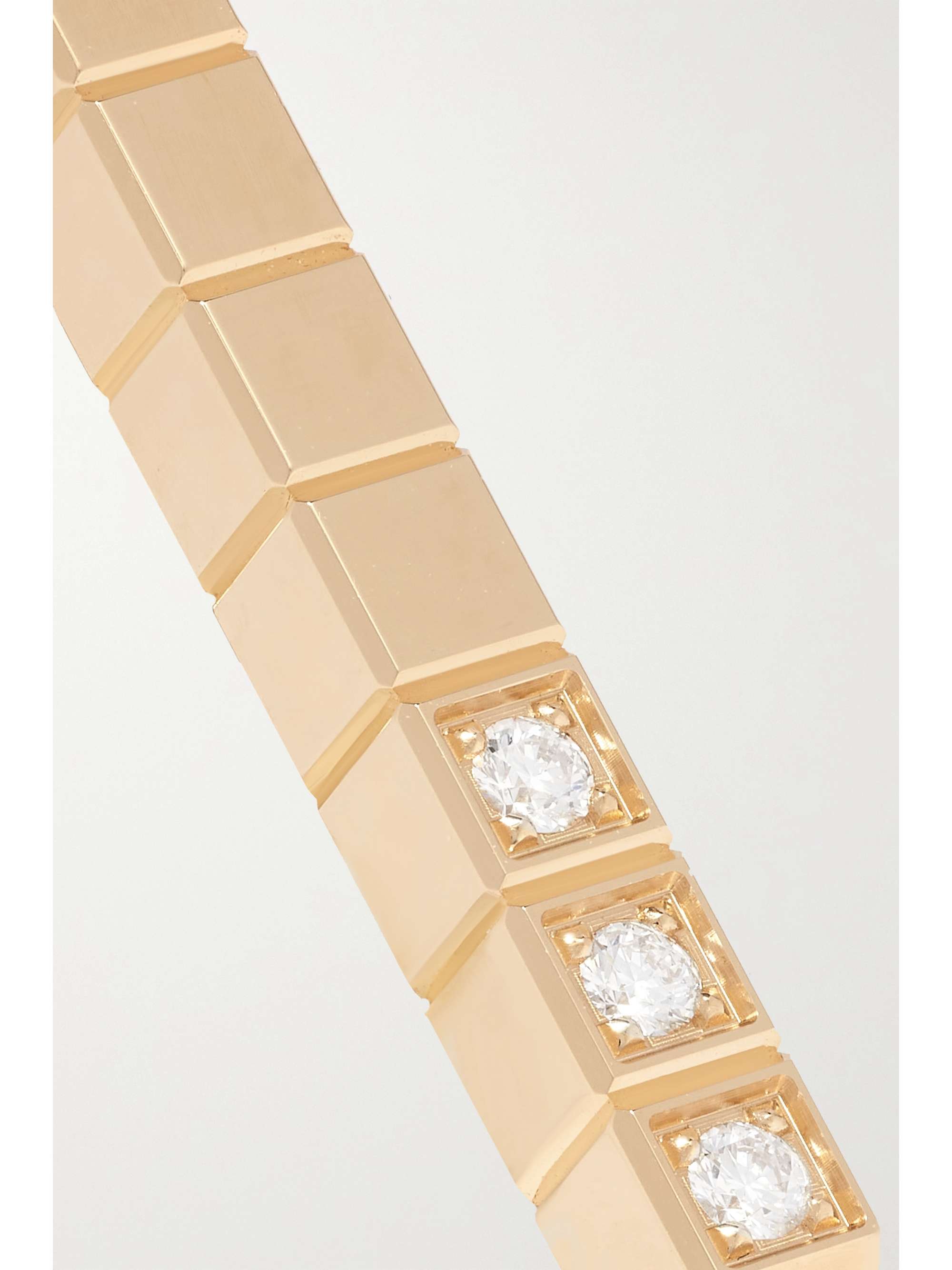 Ice Cube Pure 18-karat gold diamond earrings