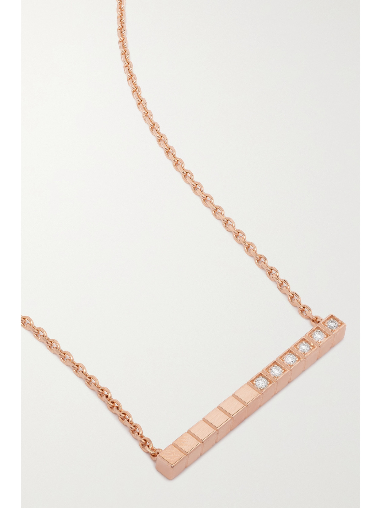 Chopard Ice Cube Pure 18-karat Rose Gold Diamond Necklace