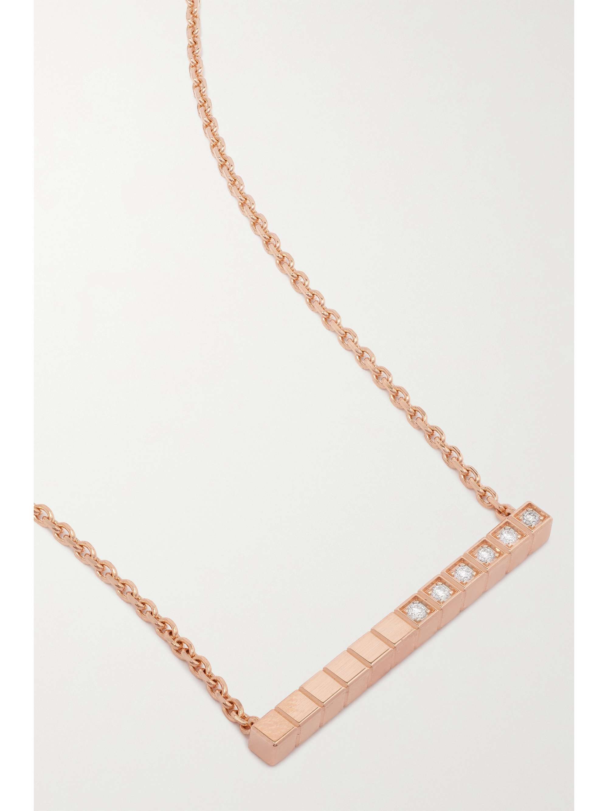 CHOPARD Ice Cube Pure 18-karat gold diamond necklace