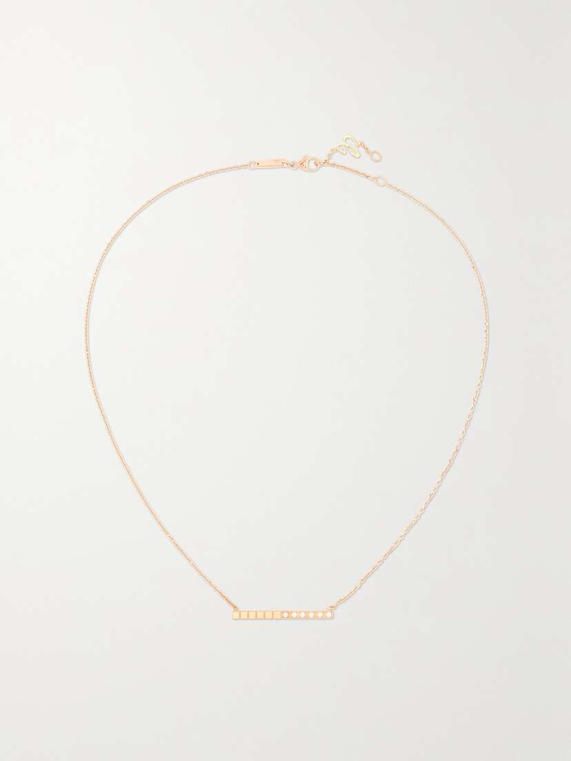 Chopard Ice Cube Pure 18-karat Rose Gold Diamond Necklace