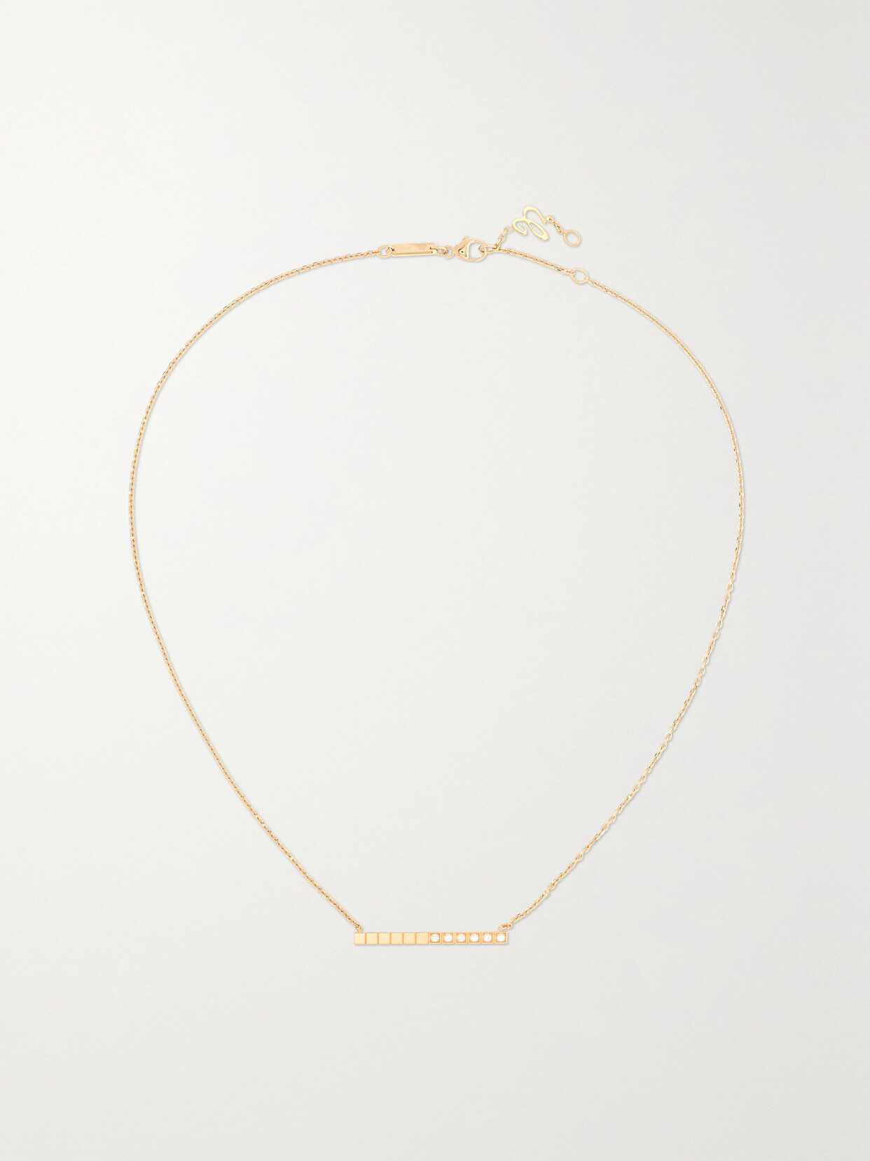 Chopard Ice Cube Pure 18-karat Gold Diamond Necklace