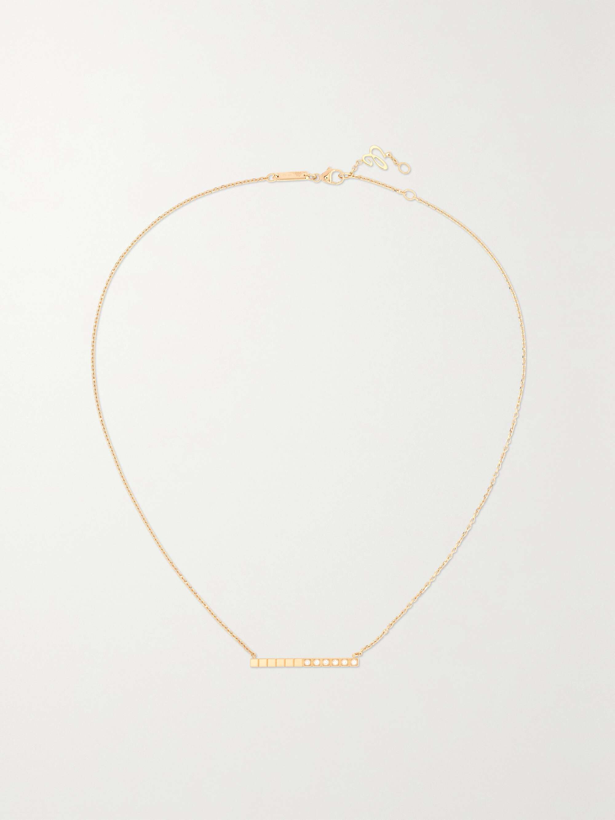 CHOPARD Ice Cube Pure 18 karat gold diamond necklace NET A PORTER