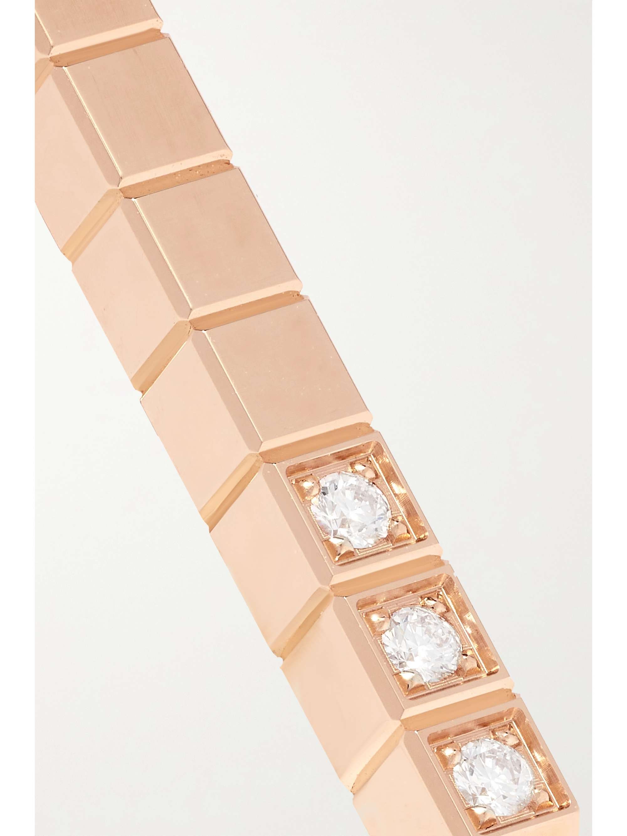 CHOPARD Ice Cube Pure 18-karat rose gold diamond earrings