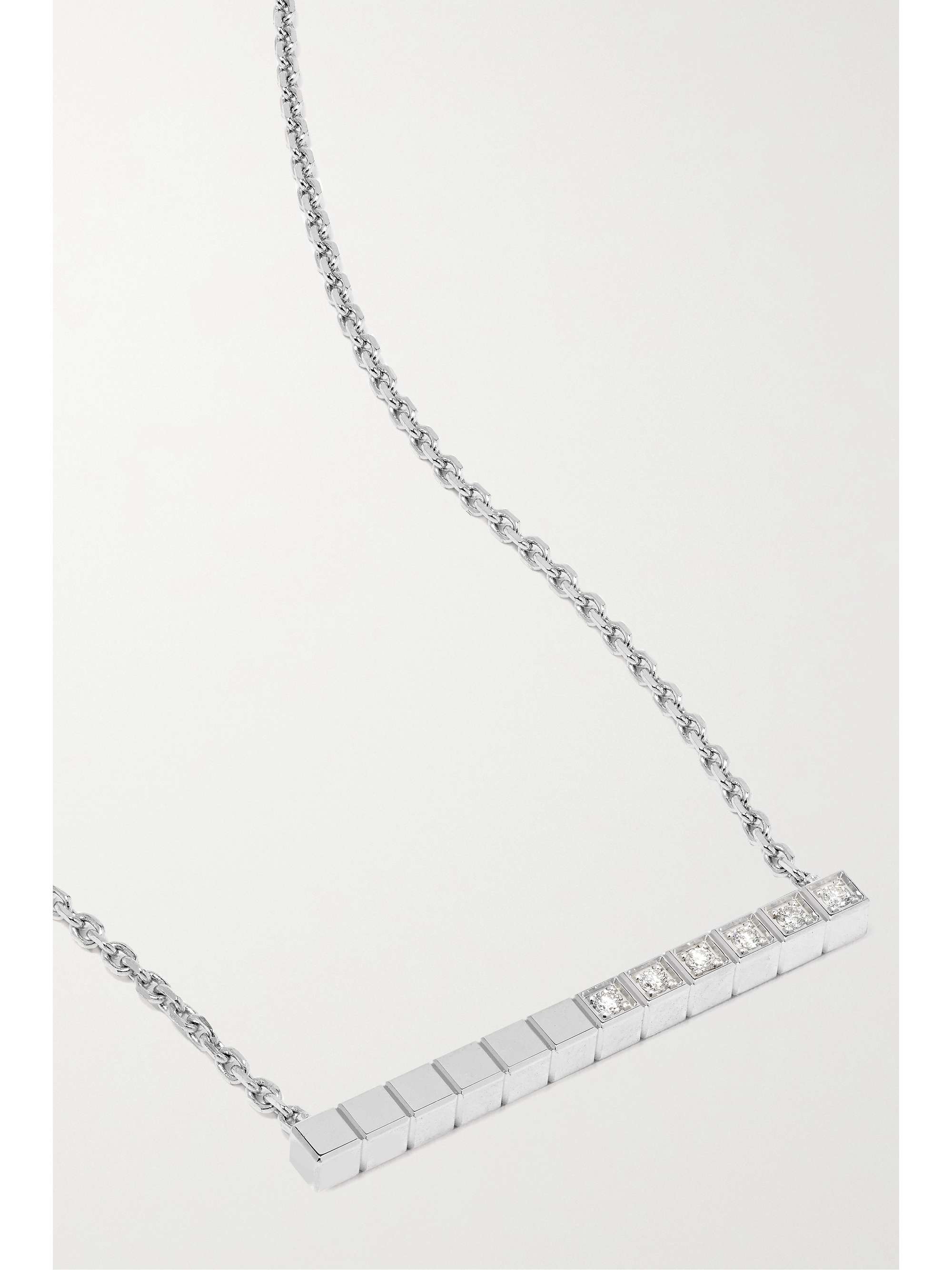 CHOPARD Ice Cube Pure 18-karat gold diamond necklace