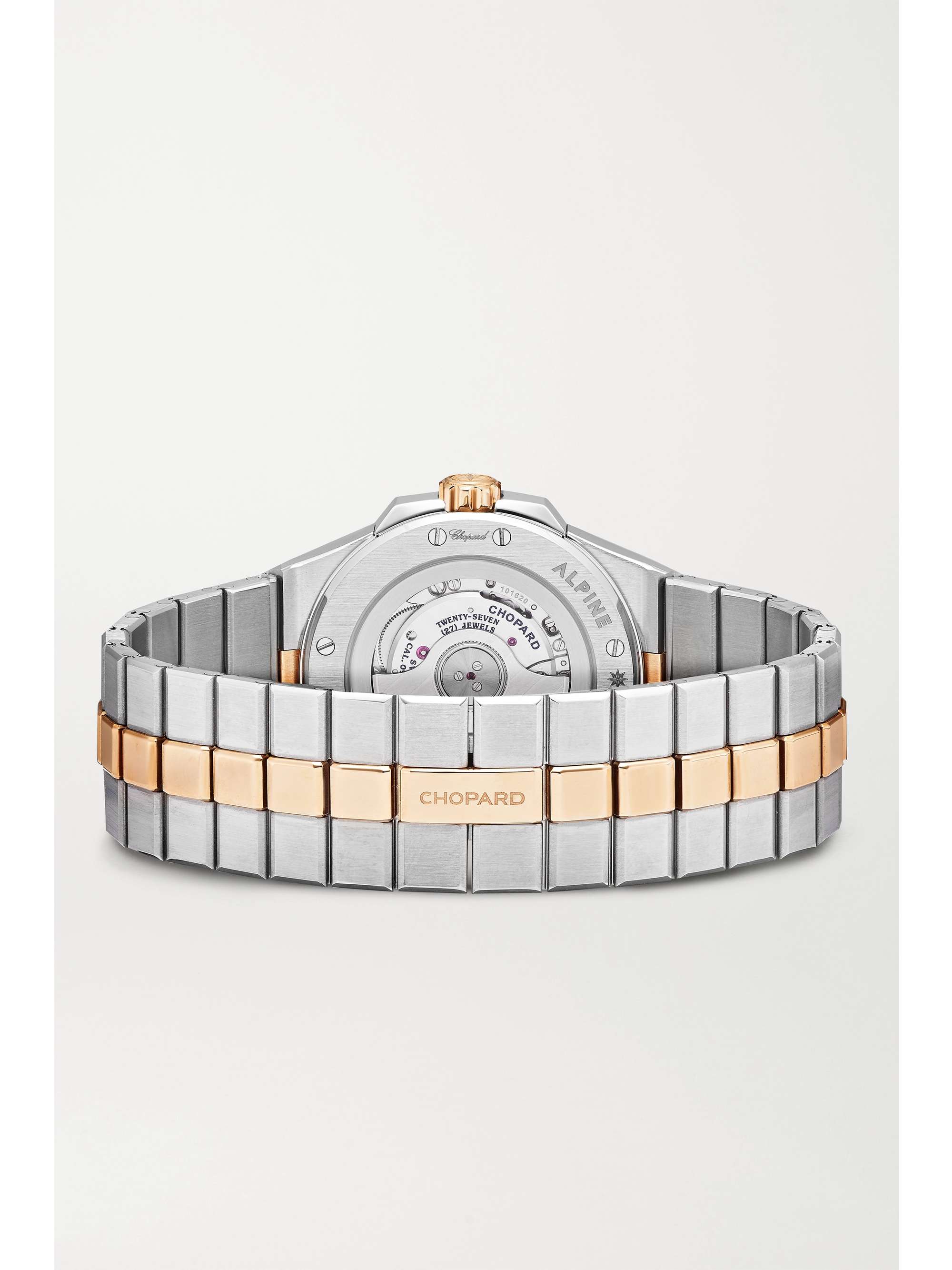 CHOPARD Alpine Eagle Small automatic 36mm 18-karat rose gold, stainless steel and diamond watch