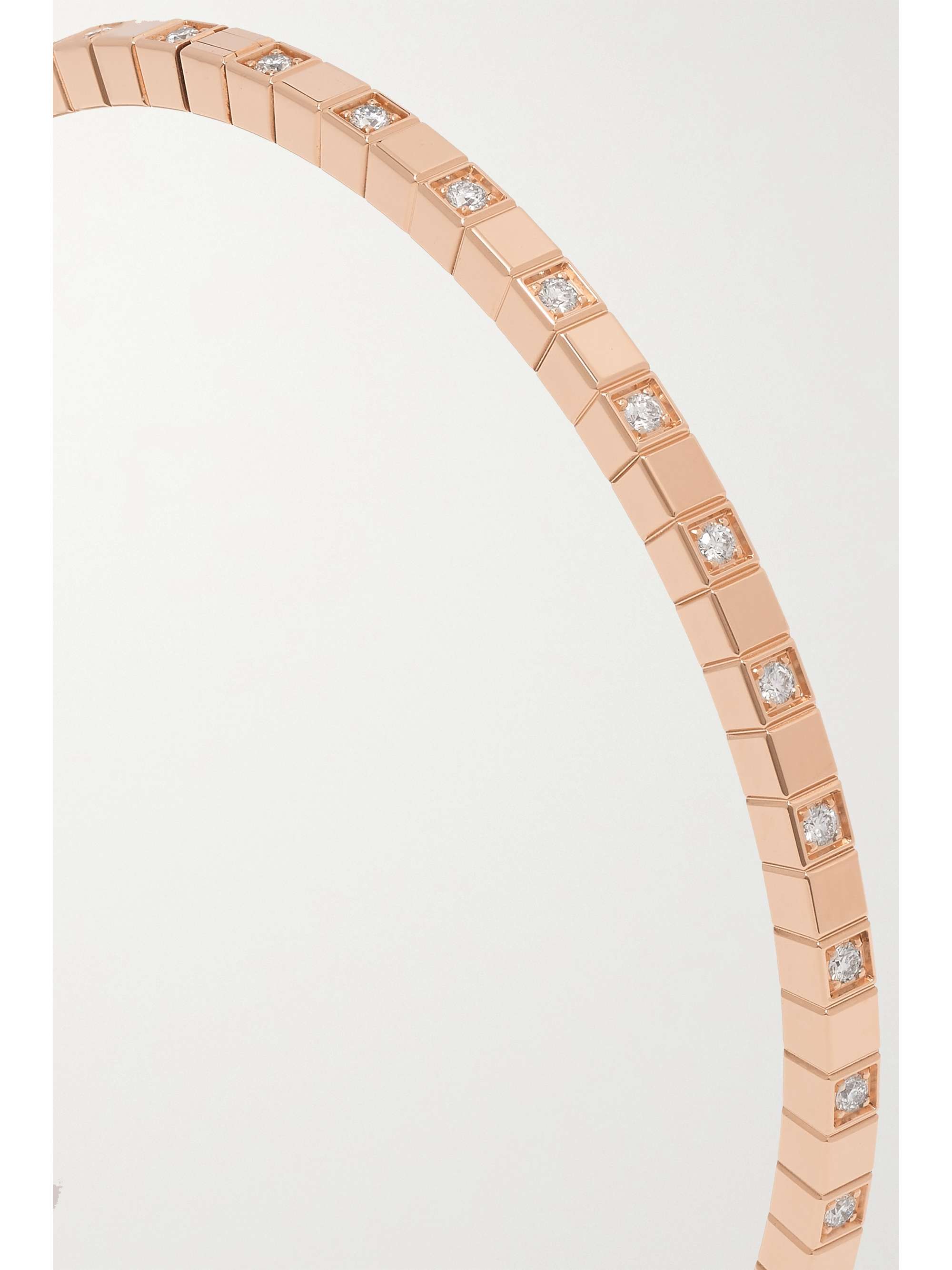 CHOPARD Ice Cube 18-karat rose gold diamond bangle