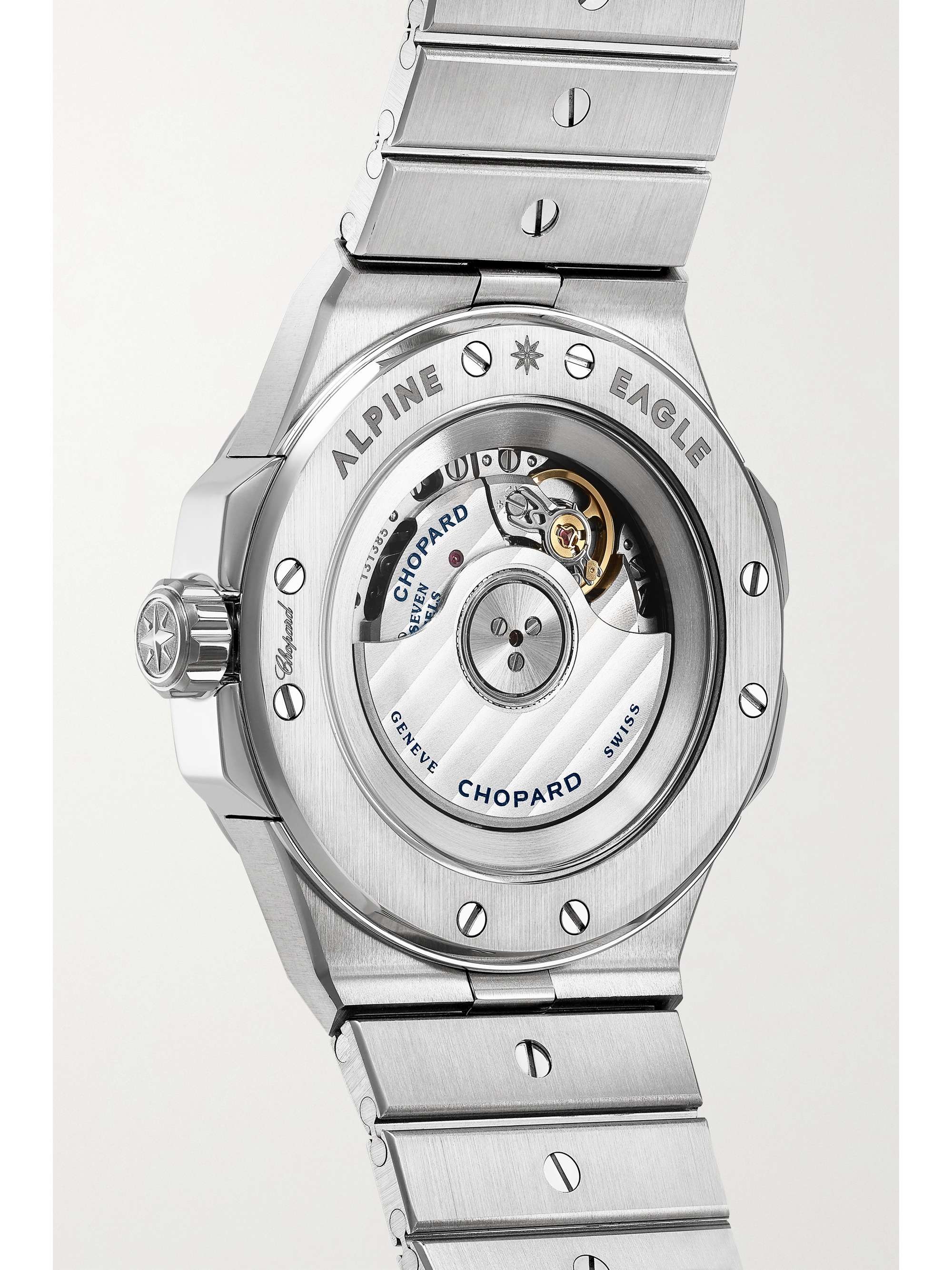 CHOPARD Alpine Eagle Automatic 36mm small stainless steel, mother-of-pearl and diamond watch
