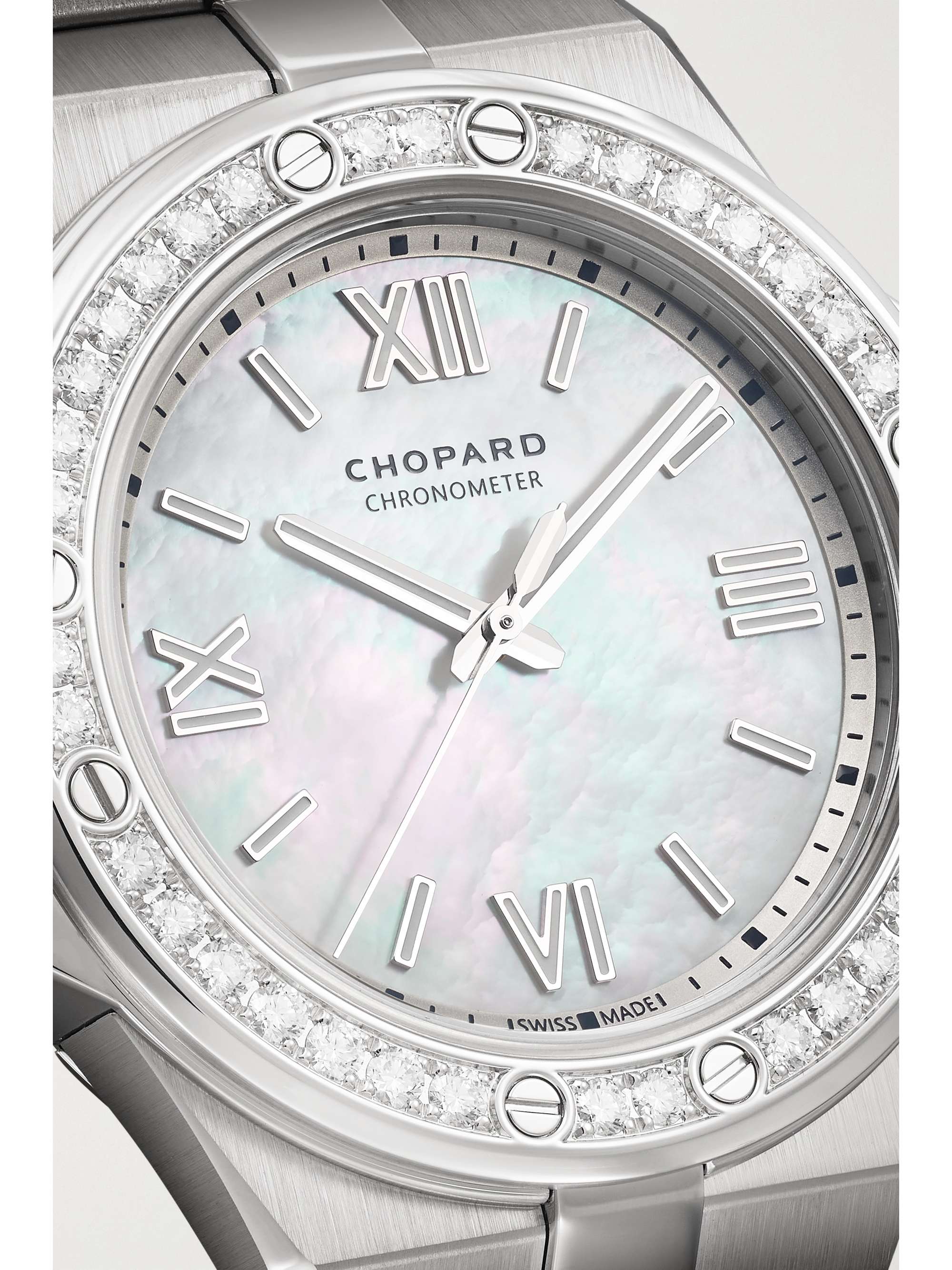 CHOPARD Alpine Eagle Automatic 36mm small stainless steel, mother-of-pearl and diamond watch
