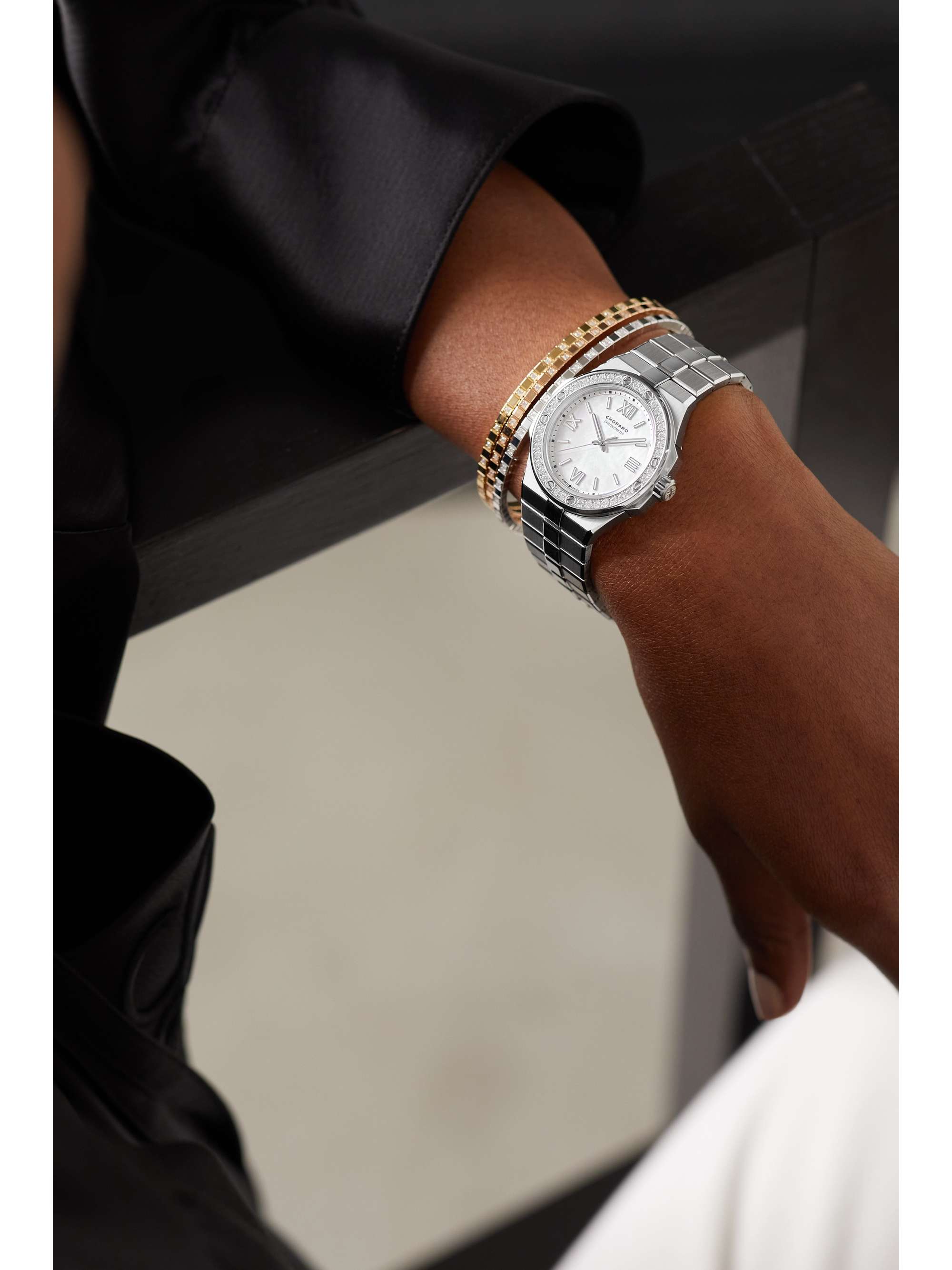 CHOPARD Alpine Eagle Automatic 36mm small stainless steel, mother-of-pearl and diamond watch