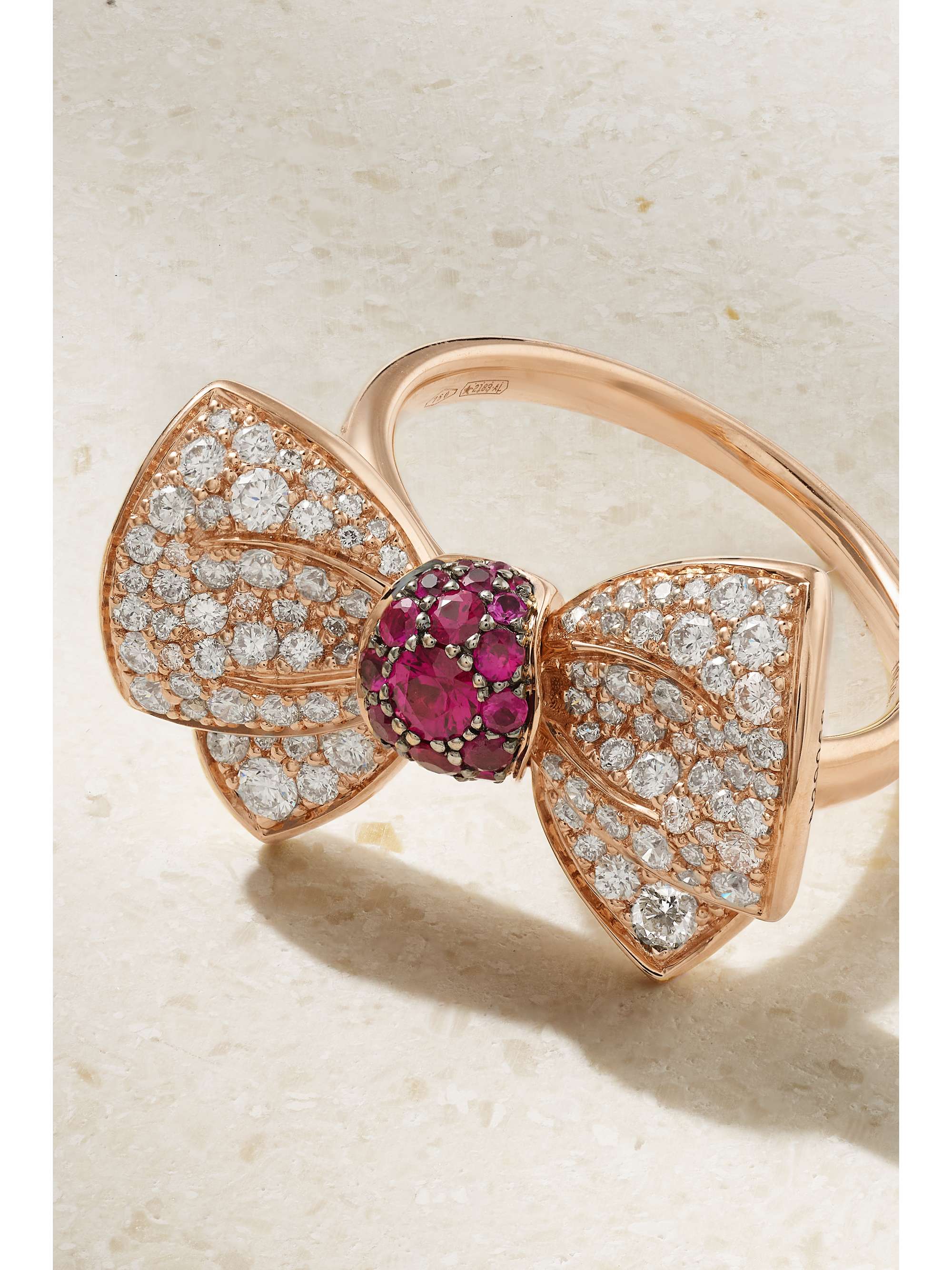 DAVID MORRIS Beaux Medium 18K 白金钻石戒指