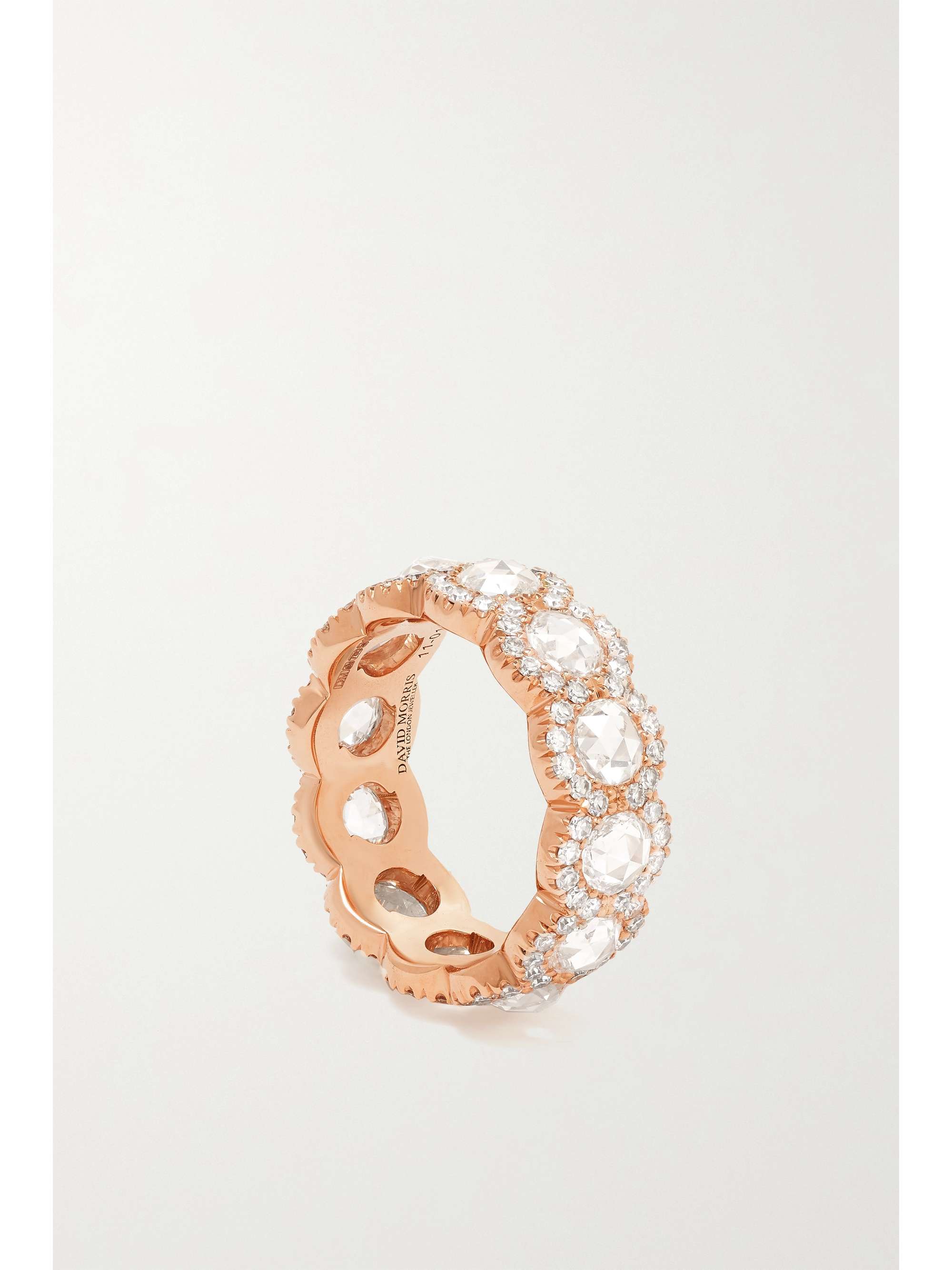 DAVID MORRIS 18-karat rose gold diamond ring