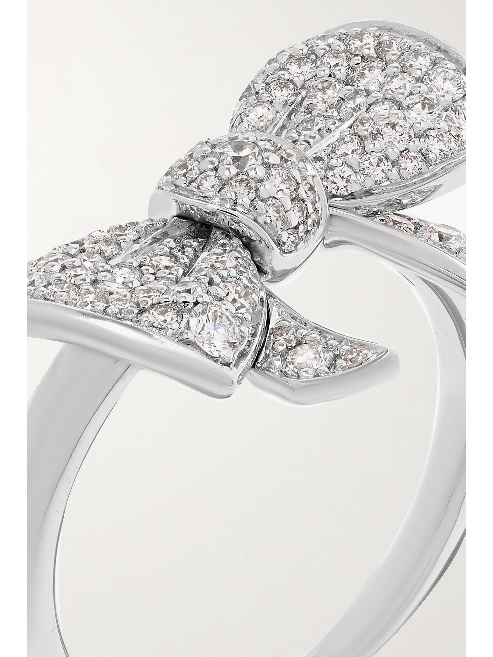 DAVID MORRIS Beaux Small 18-karat white gold diamond ring
