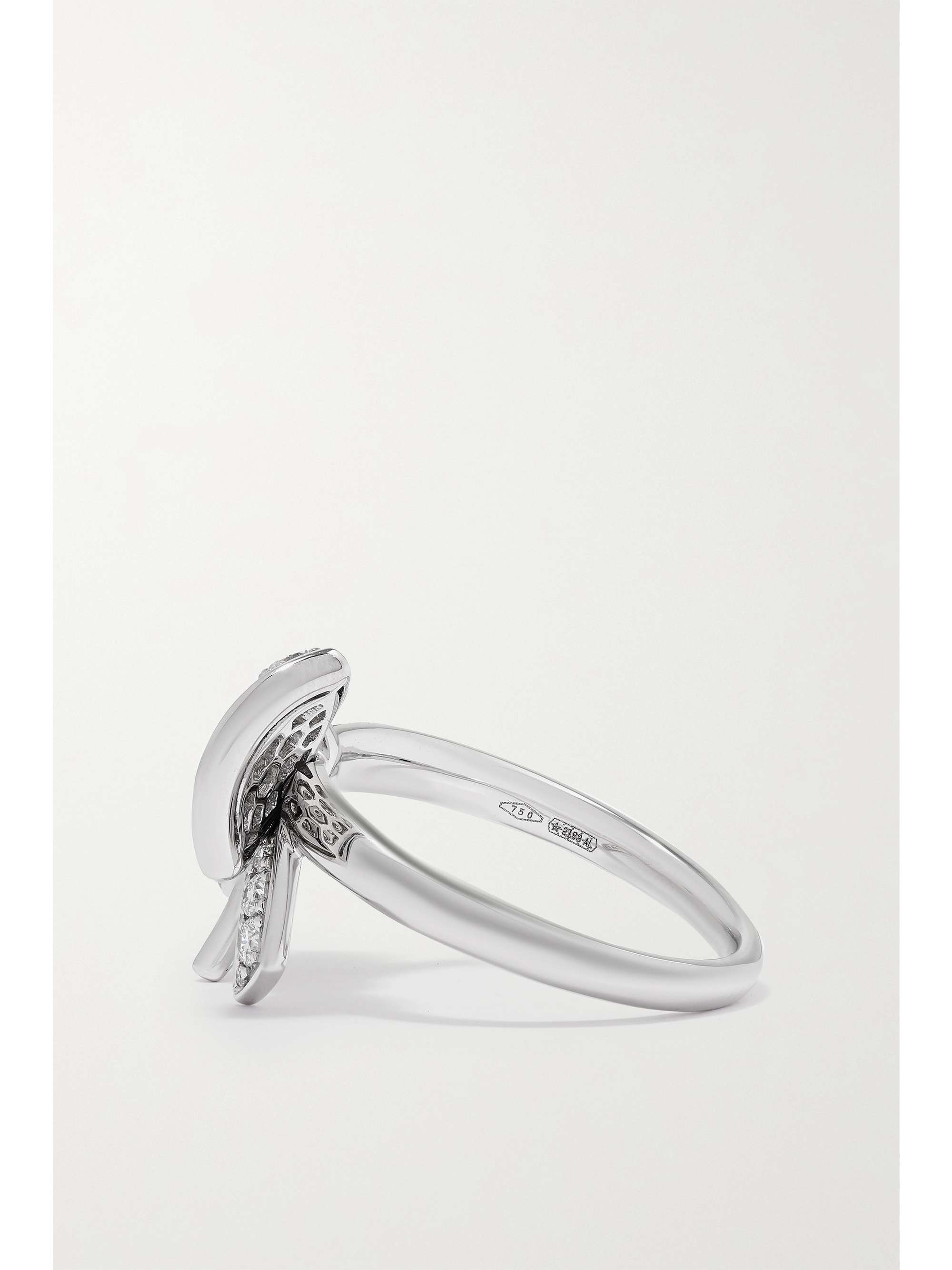 DAVID MORRIS Beaux Small 18-karat white gold diamond ring