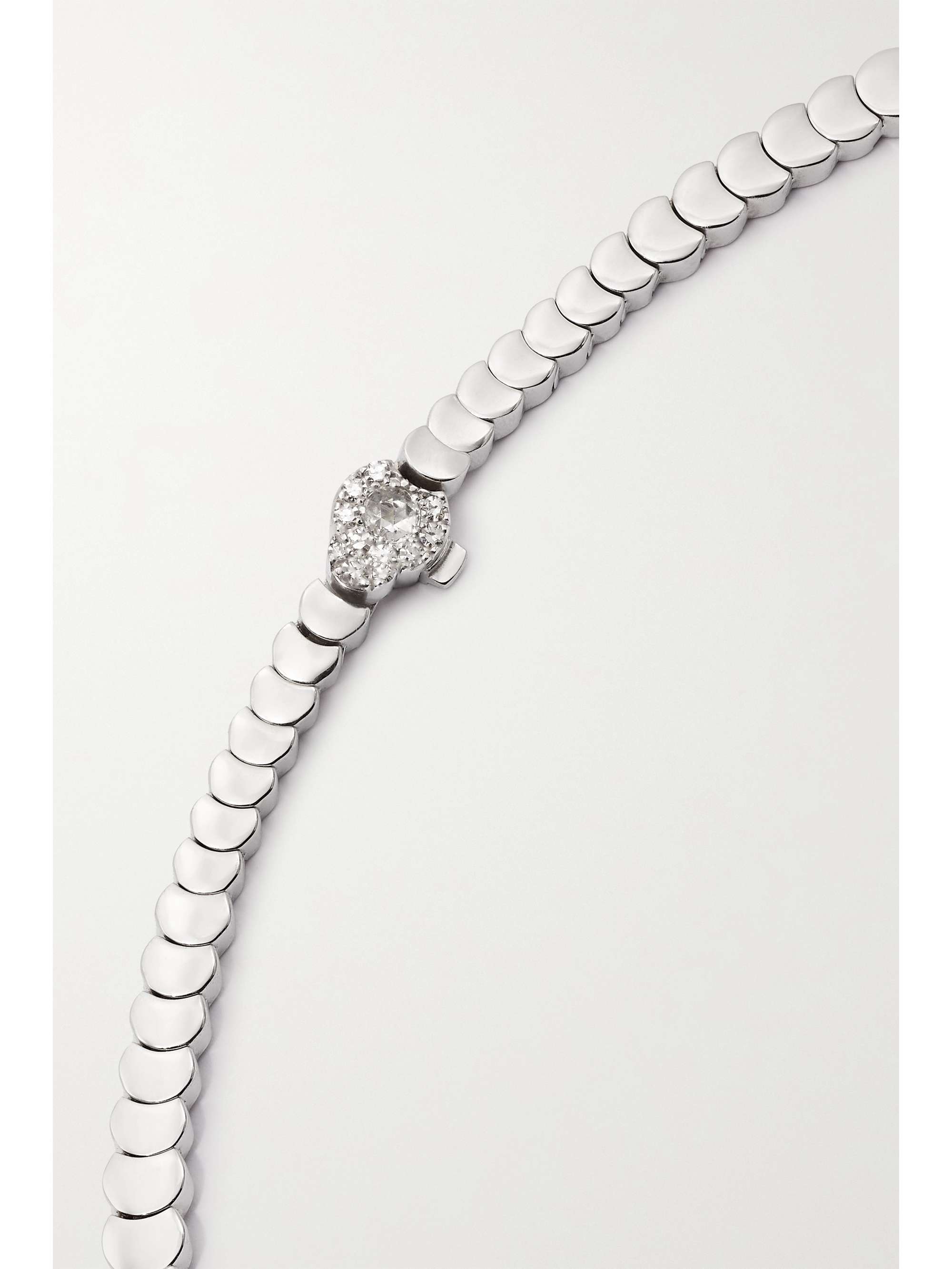 DAVID MORRIS 18-karat white gold diamond necklace