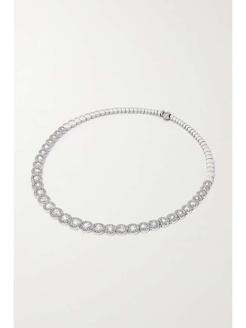David Morris 18-karat White Gold Diamond Necklace