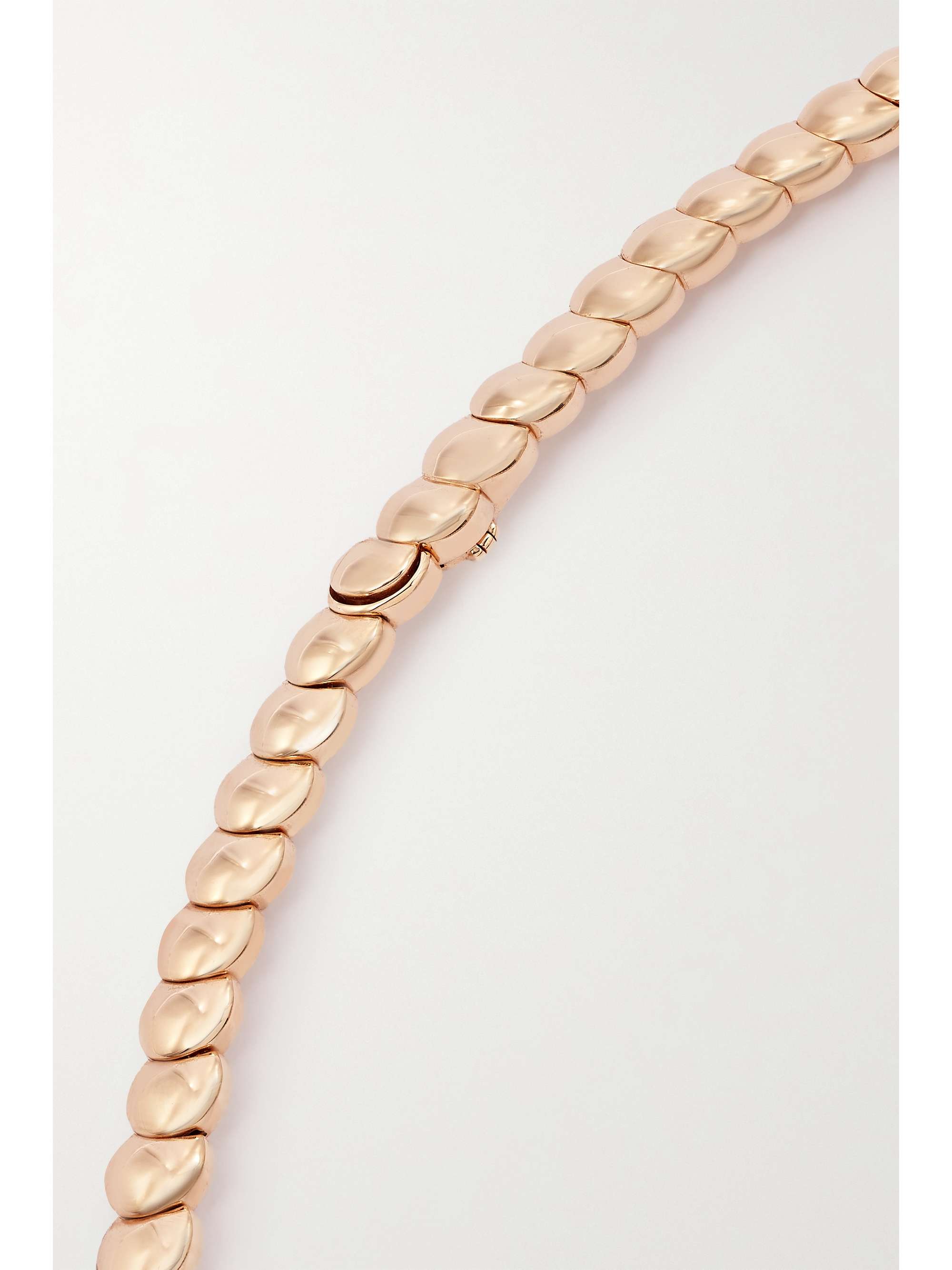 DAVID MORRIS Fortuna 18-karat rose gold, mother-of-pearl and diamond necklace