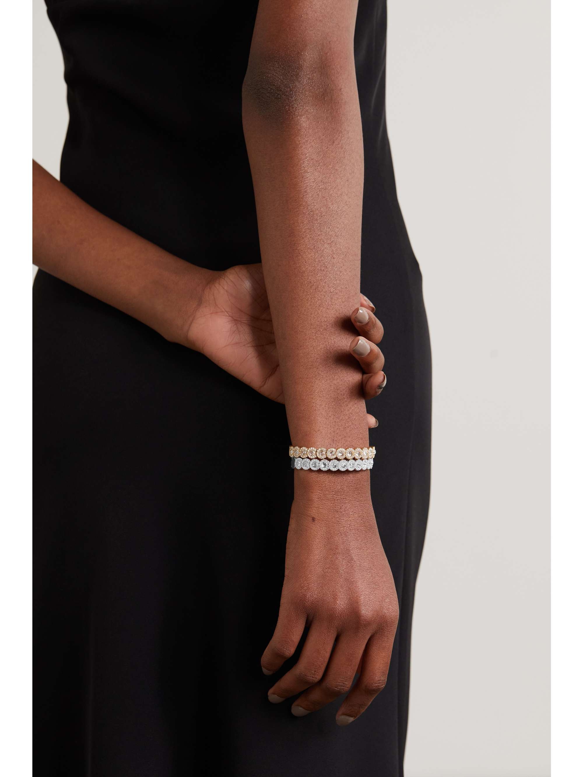 DAVID MORRIS Armspange aus 18 Karat Gold mit Diamanten