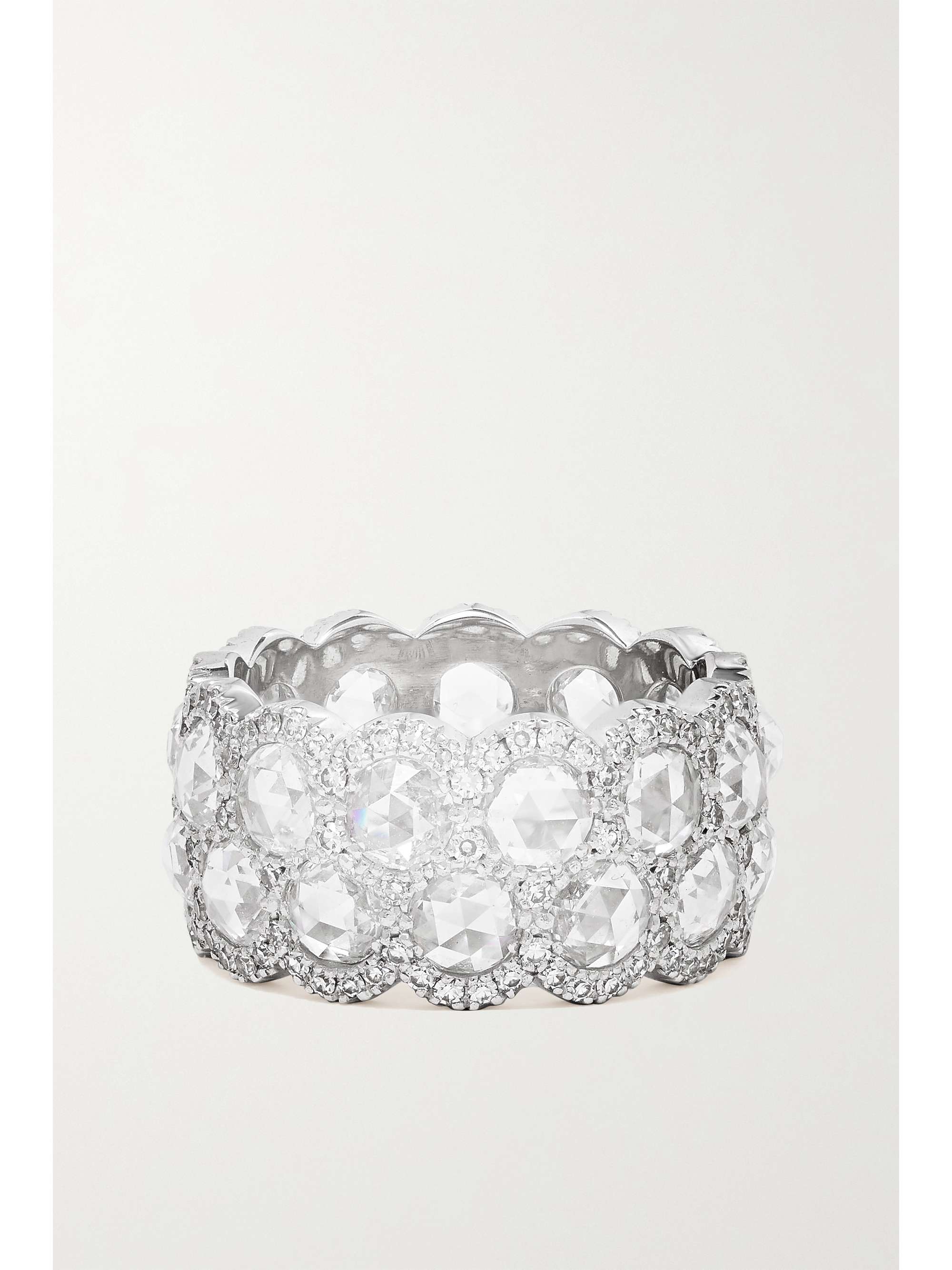 DAVID MORRIS 18-karat white gold diamond ring