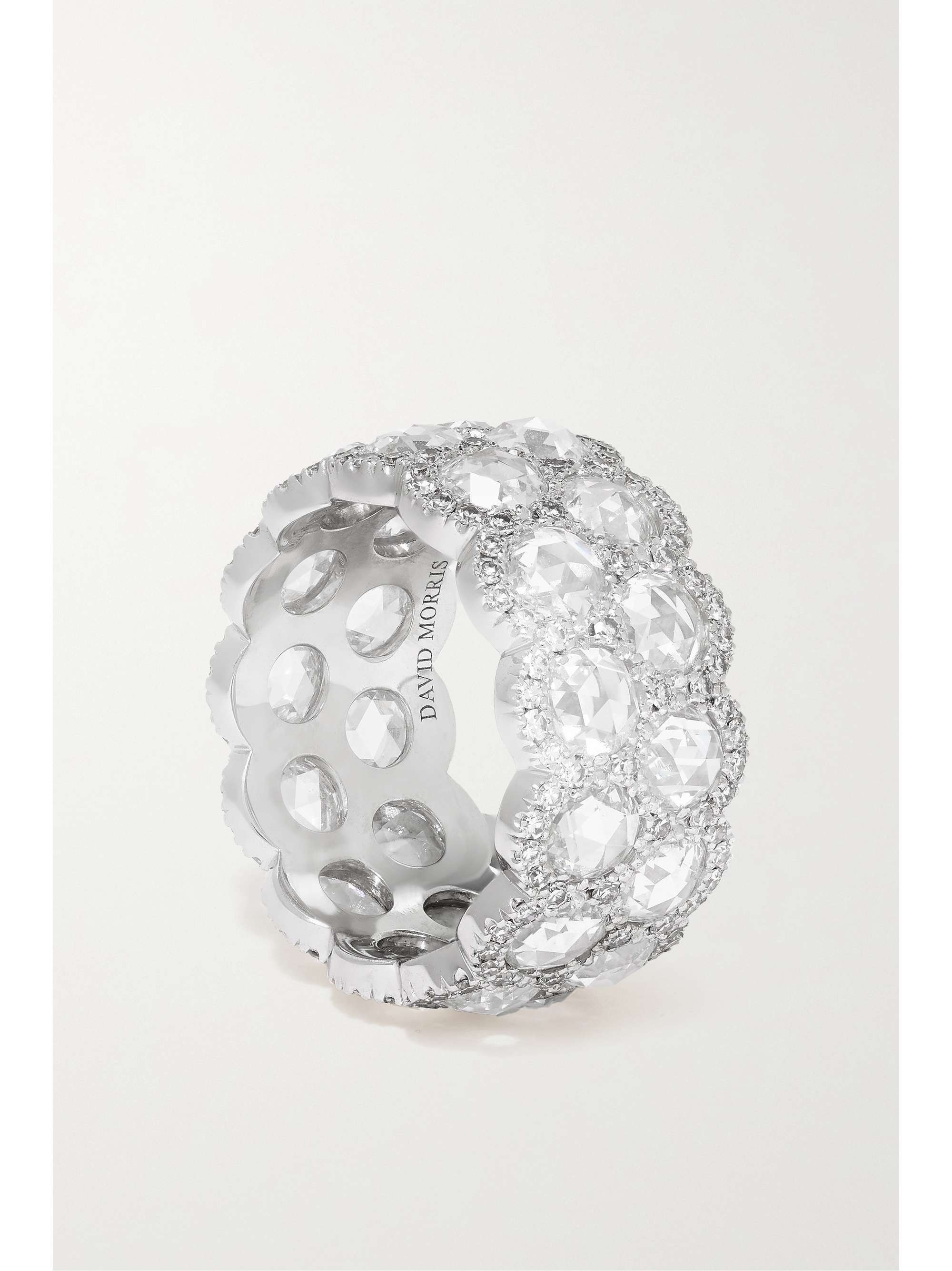 DAVID MORRIS 18-karat white gold diamond ring
