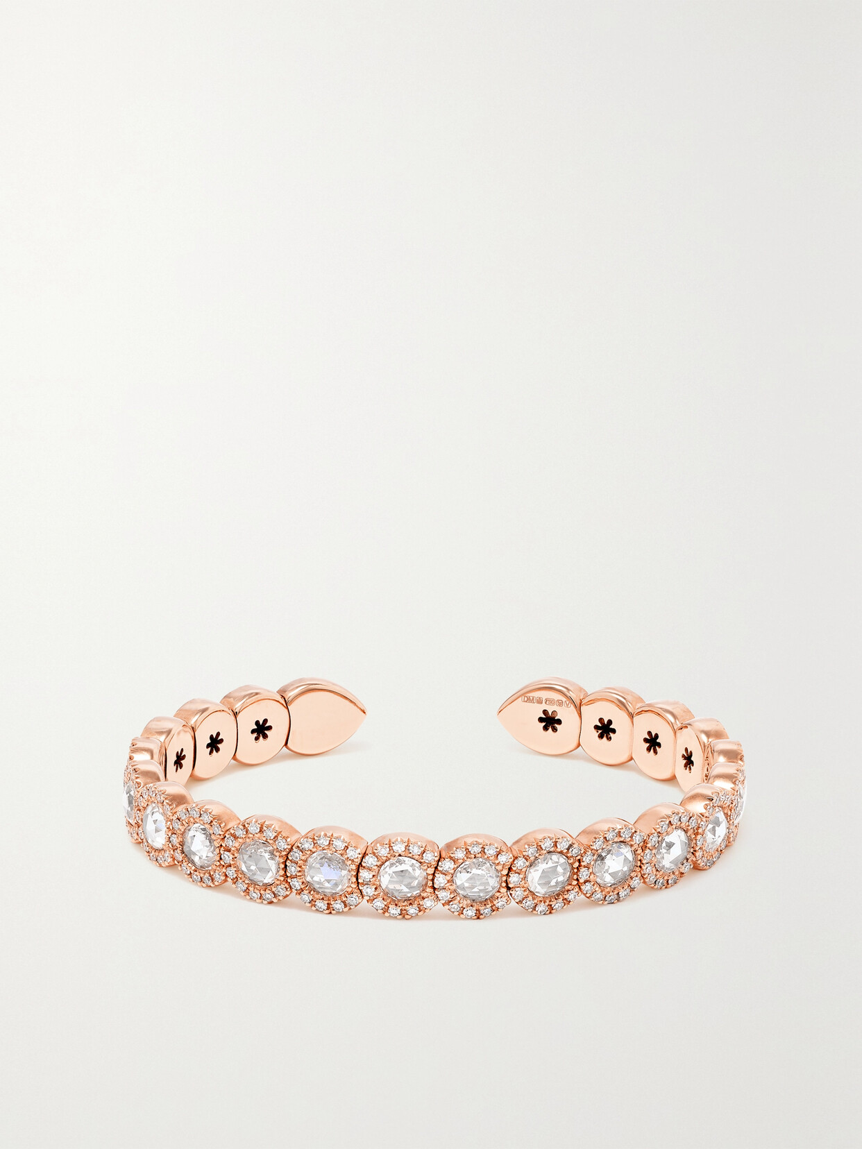 David Morris 18-karat Rose  Diamond Cuff