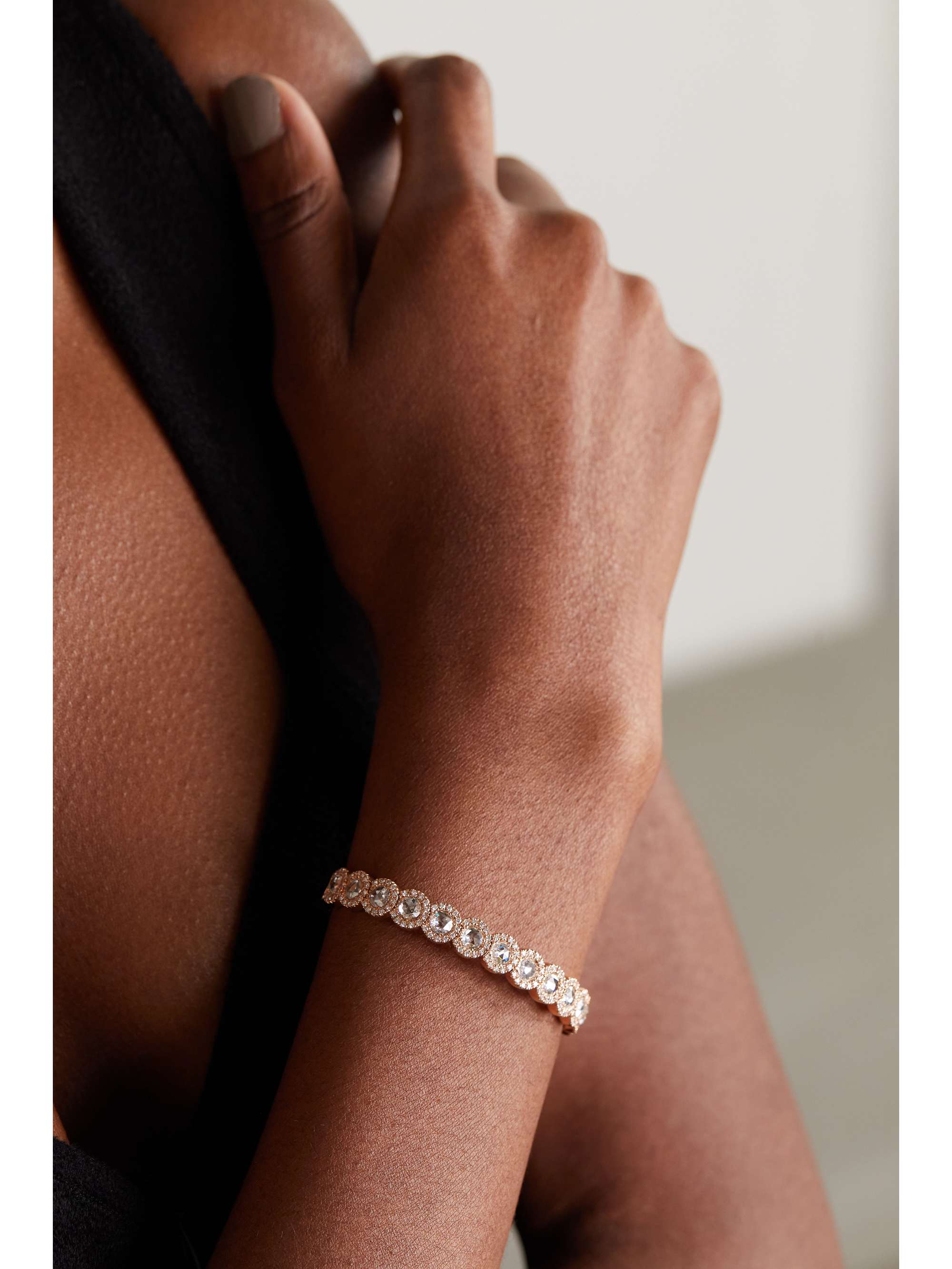 DAVID MORRIS 18-karat gold diamond cuff