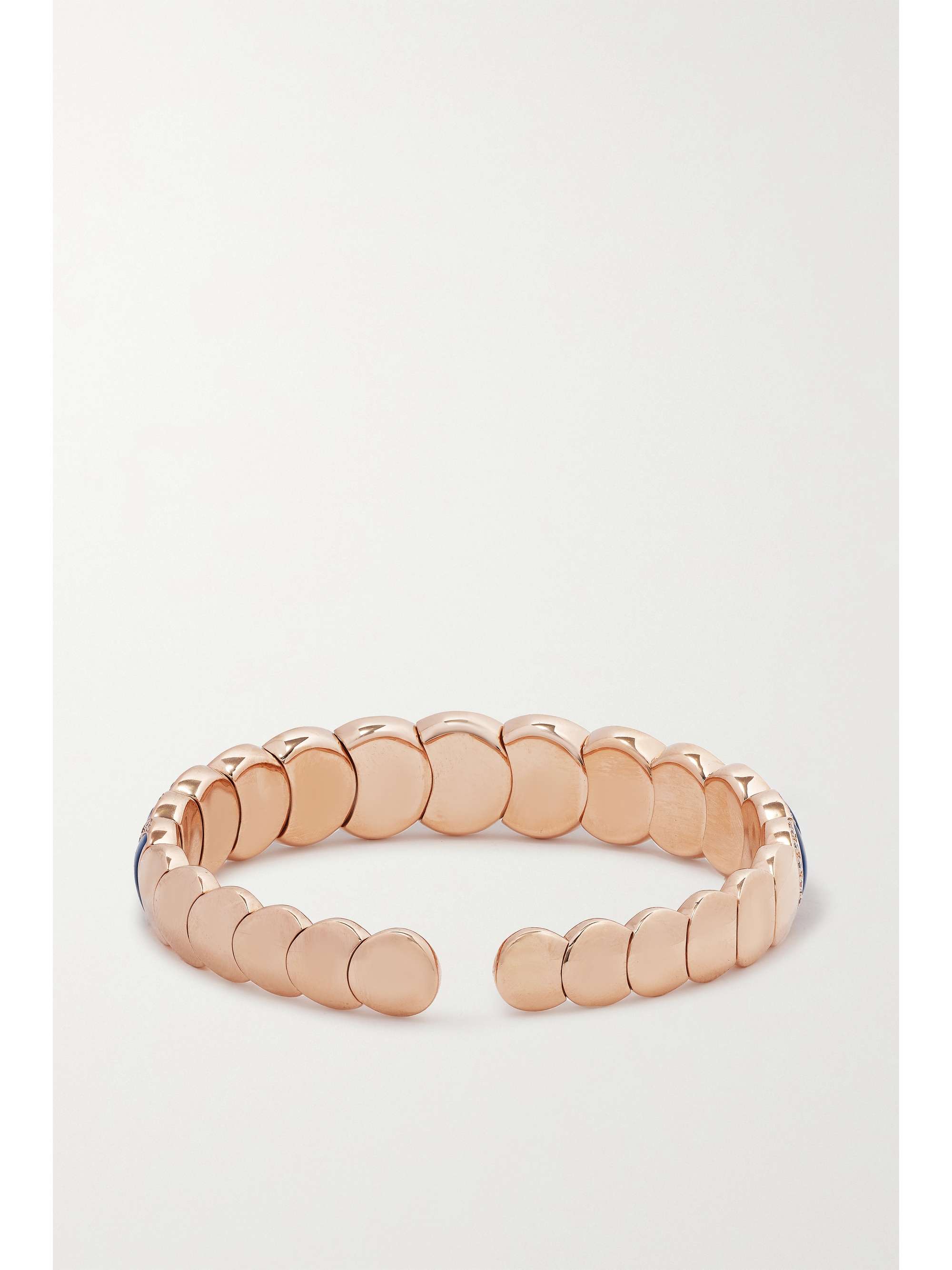 DAVID MORRIS Fortuna 18-karat rose gold, mother-of-pearl and diamond bangle