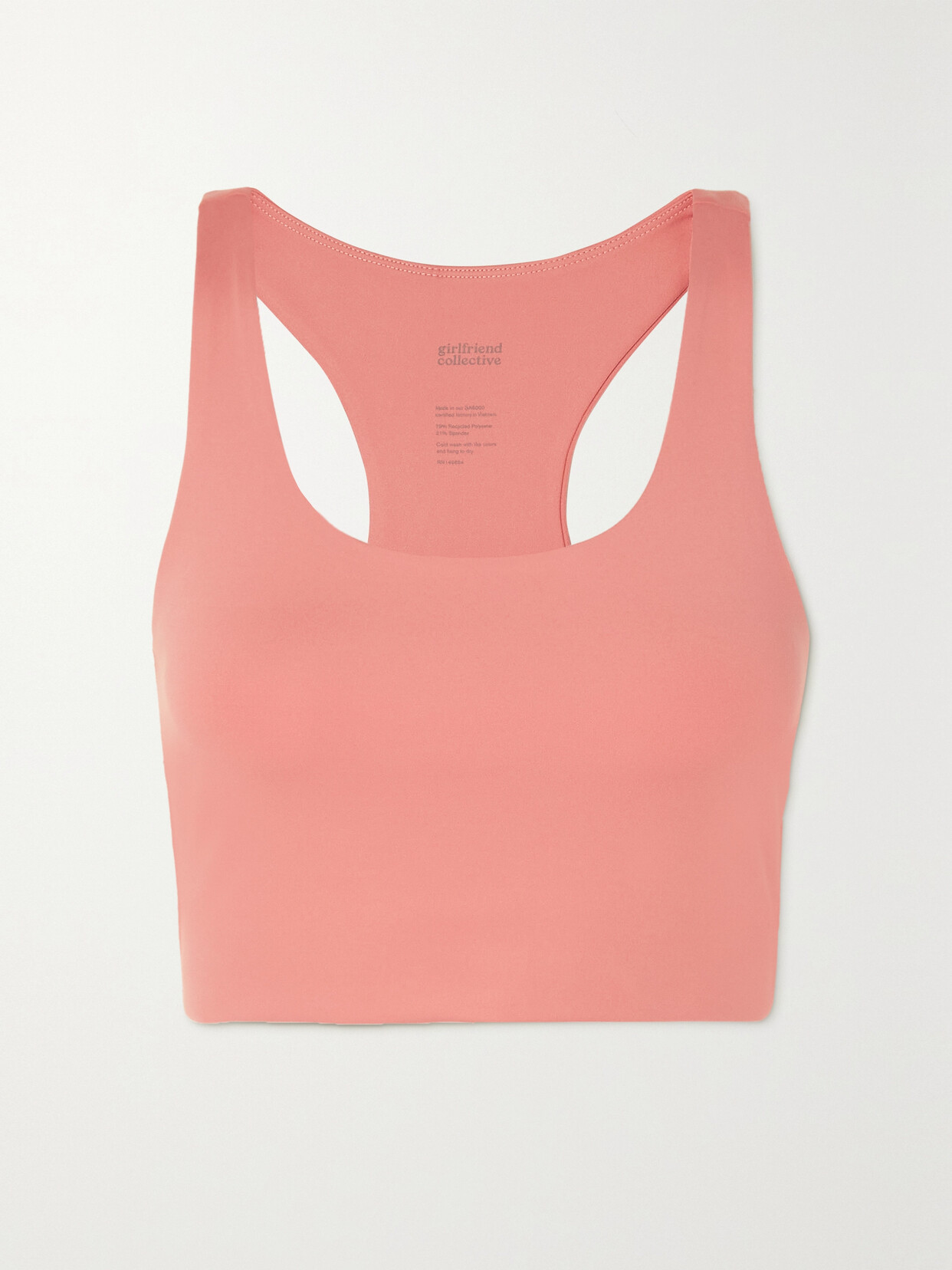 Girlfriend Collective Paloma Racerback High-impact Sports Bra In Pink