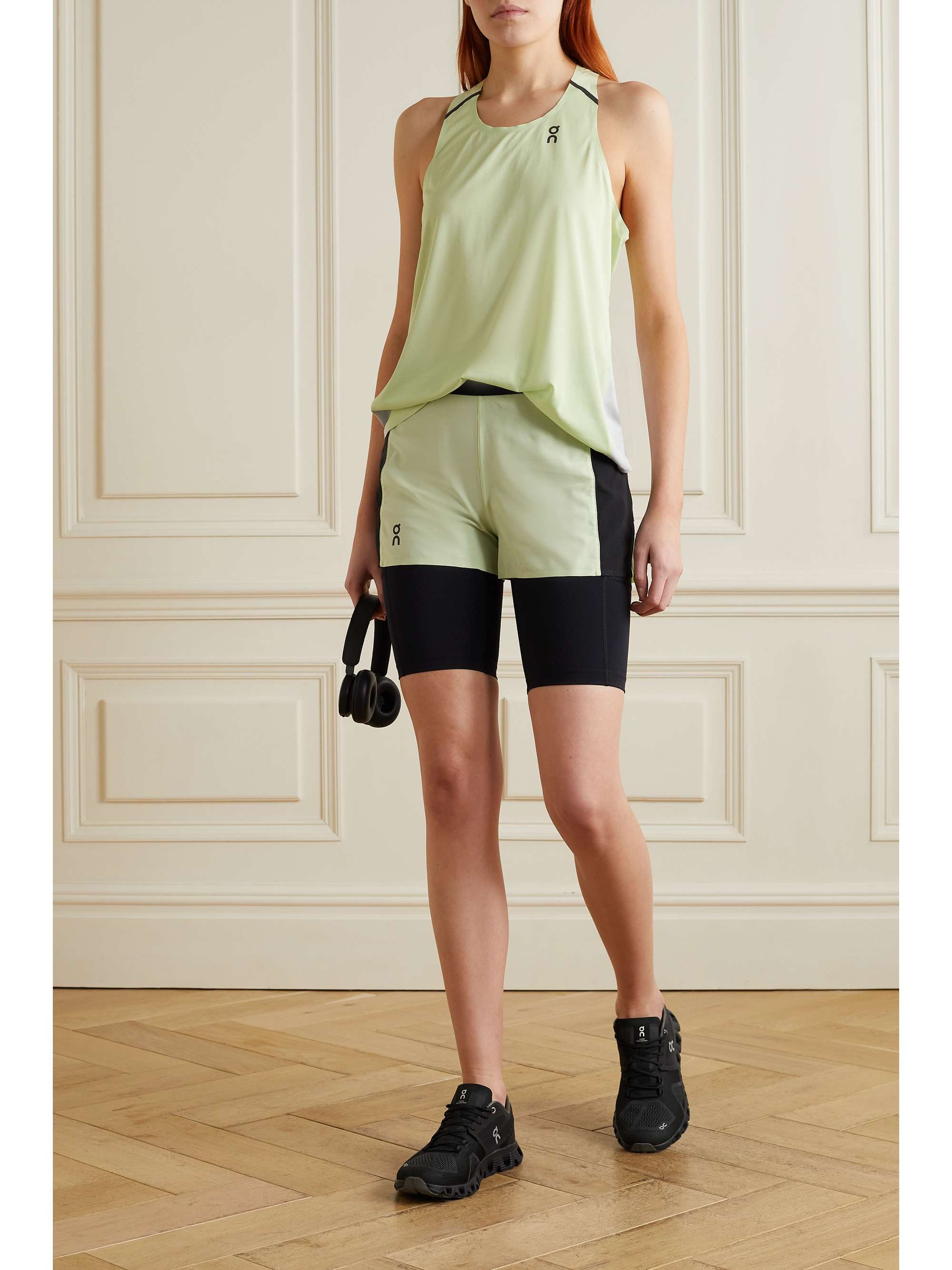 ON Convertible layered shell and stretch-jersey shorts