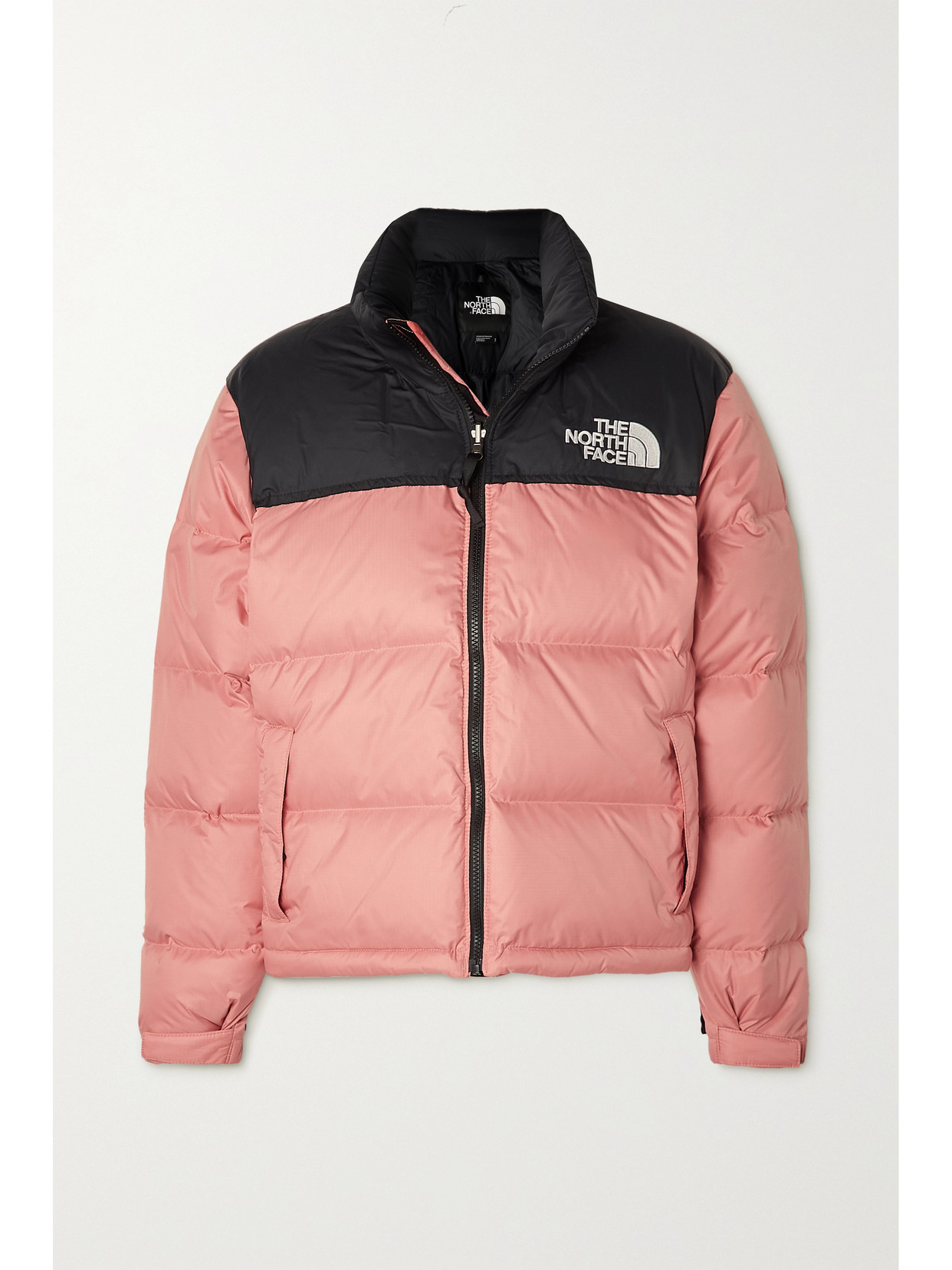 The North Face 1996 Retro Nuptse Hooded Quilted Coated Ripstop Down Jacket In Pink