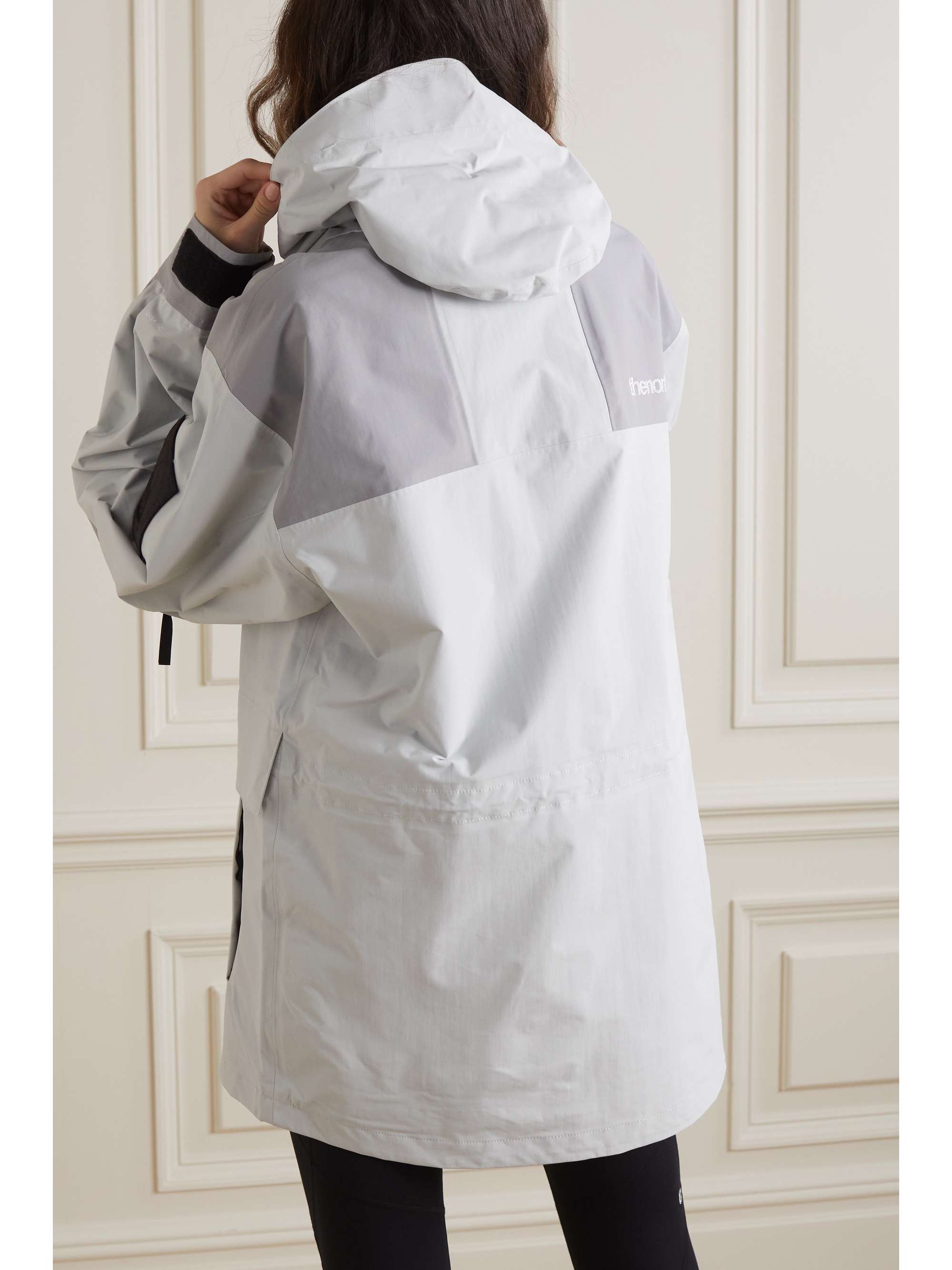 north face grey hooded jacket