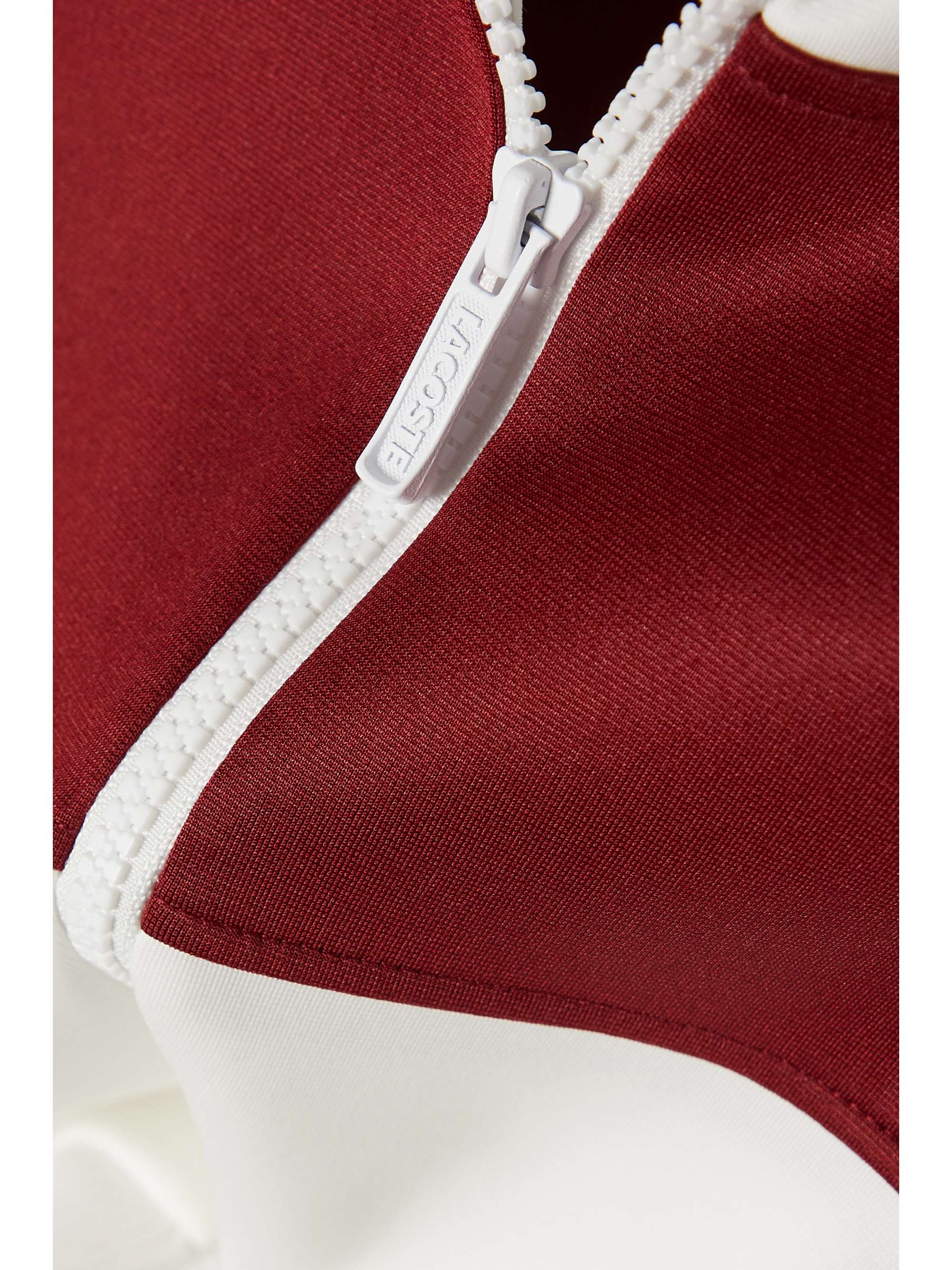 LACOSTE Color-block stretch-jersey track jacket