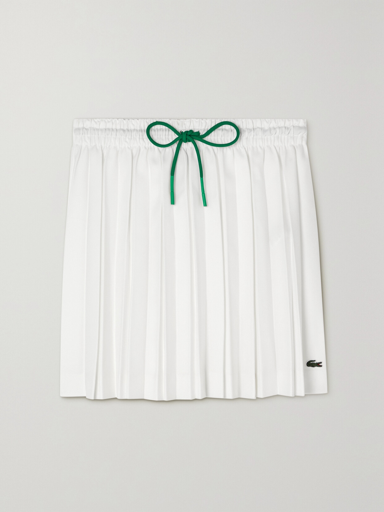 Appliquéd Pleated Piqué Tennis Skirt