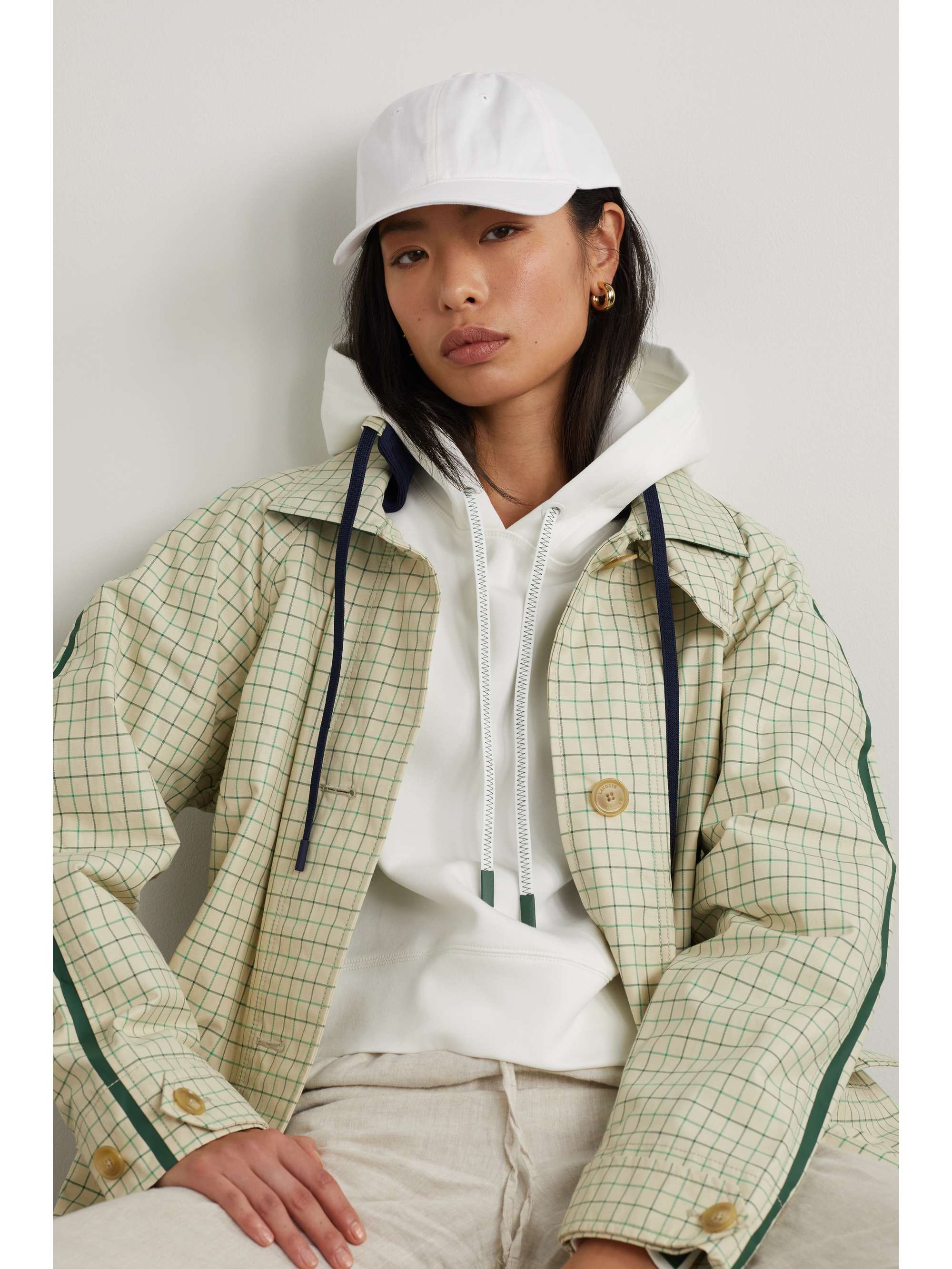 LACOSTE Appliquéd cotton-twill baseball cap