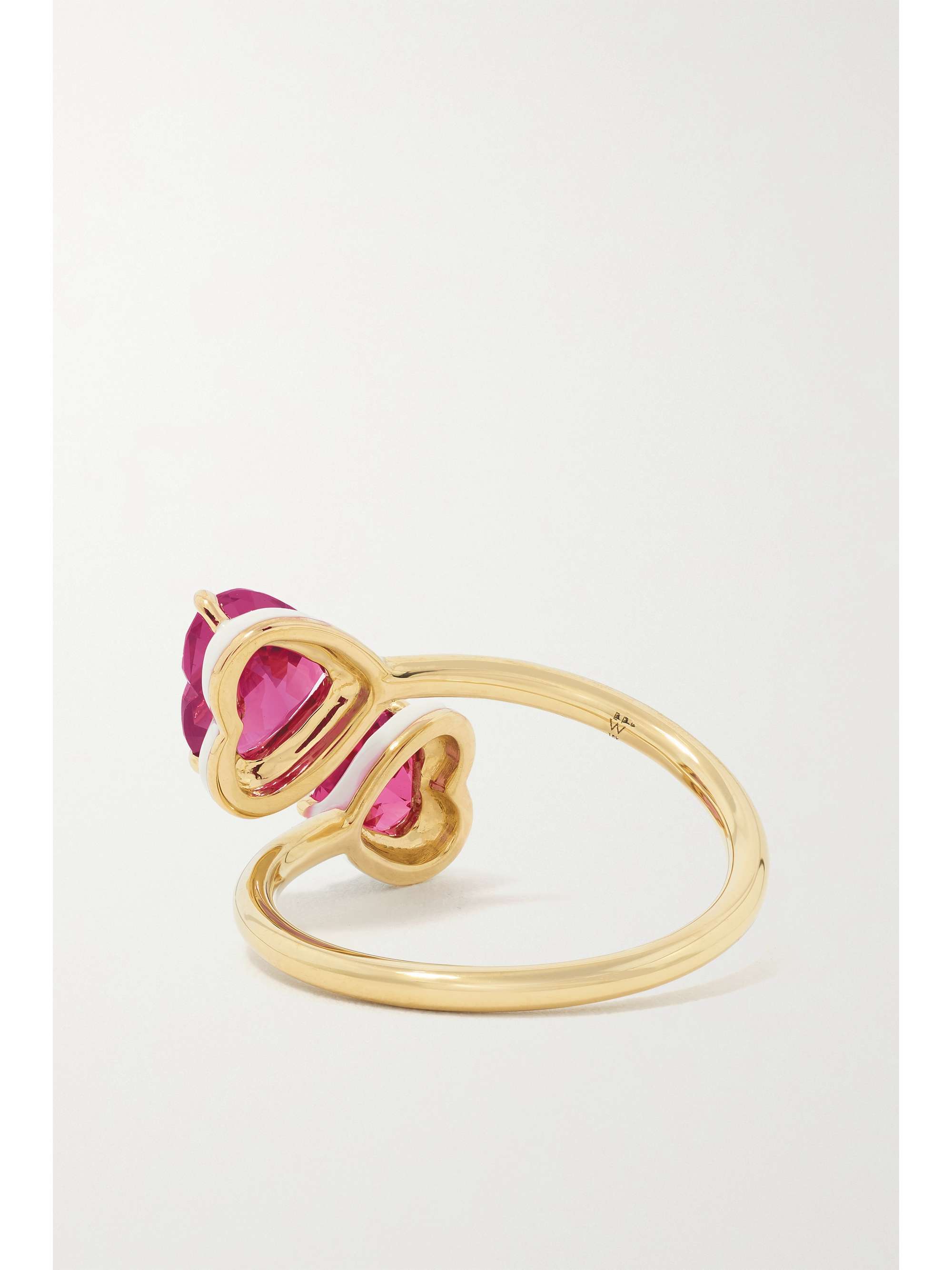 EMILY P. WHEELER + NET SUSTAIN Elsa Ring aus recyceltem 18 Karat Gold mit Spinellen und Emaille