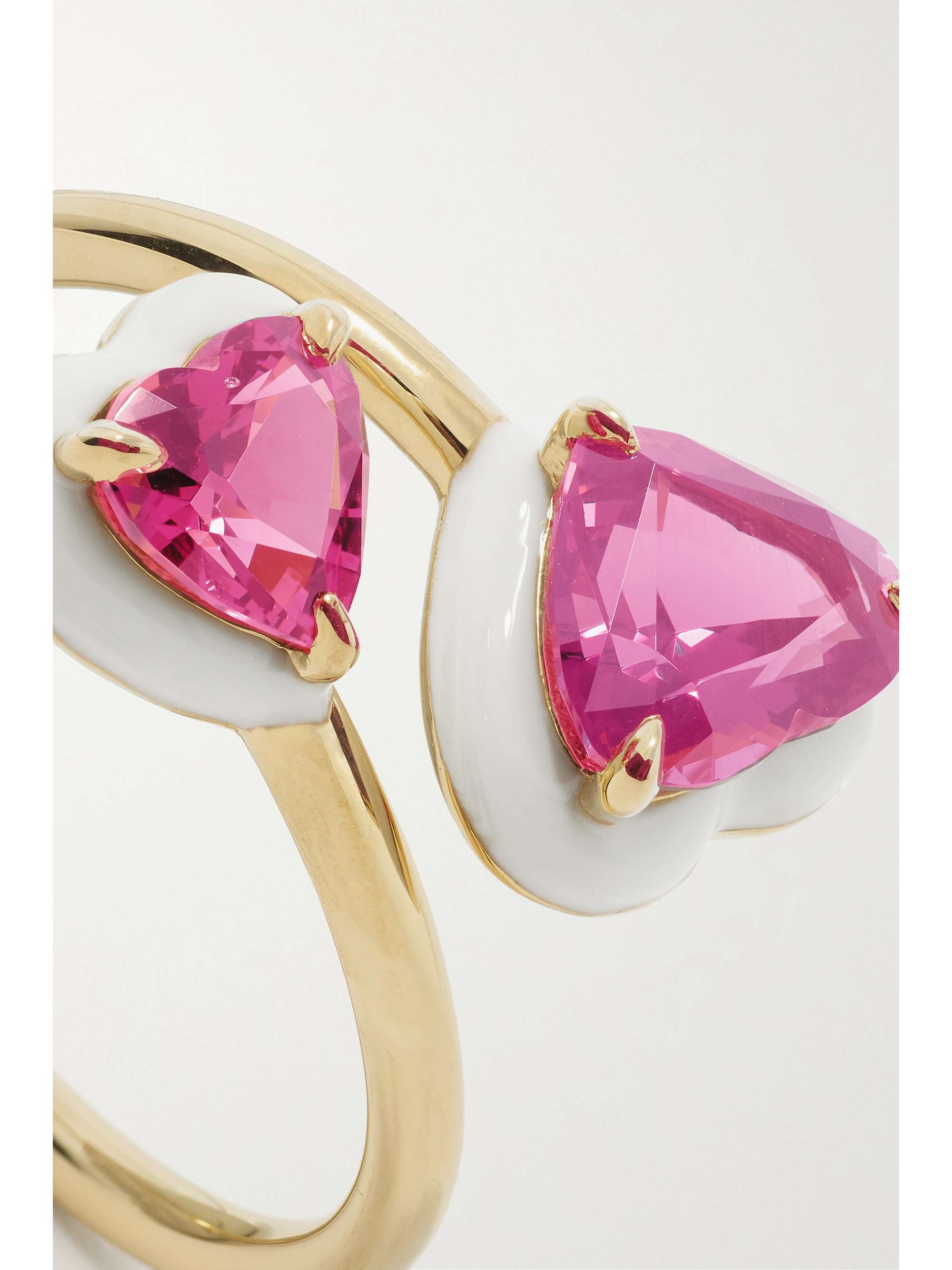 EMILY P. WHEELER + NET SUSTAIN Elsa Ring aus recyceltem 18 Karat Gold mit Spinellen und Emaille