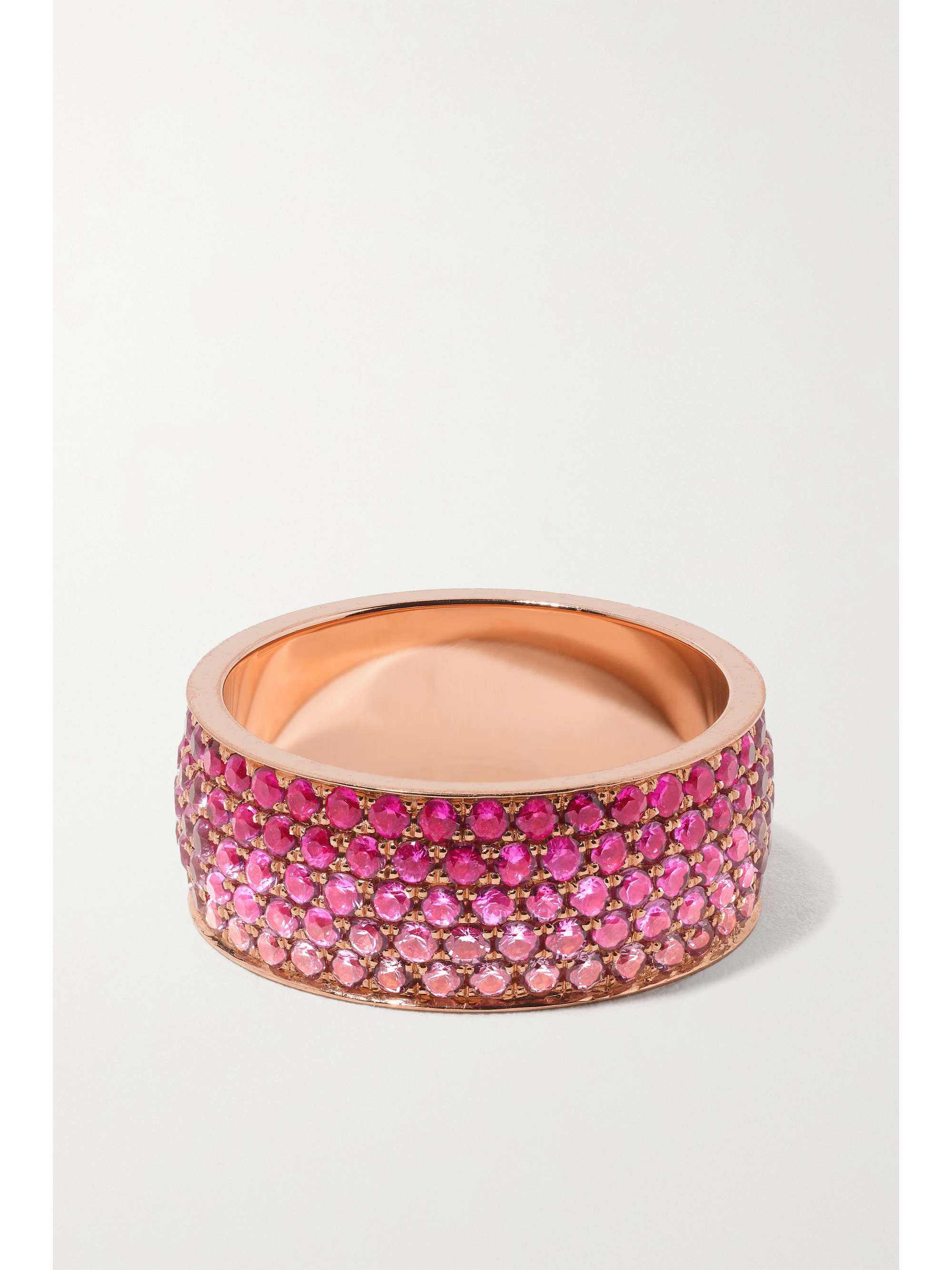 EMILY P. WHEELER + NET SUSTAIN Ring aus recyceltem 18 Karat Roségold mit Saphiren