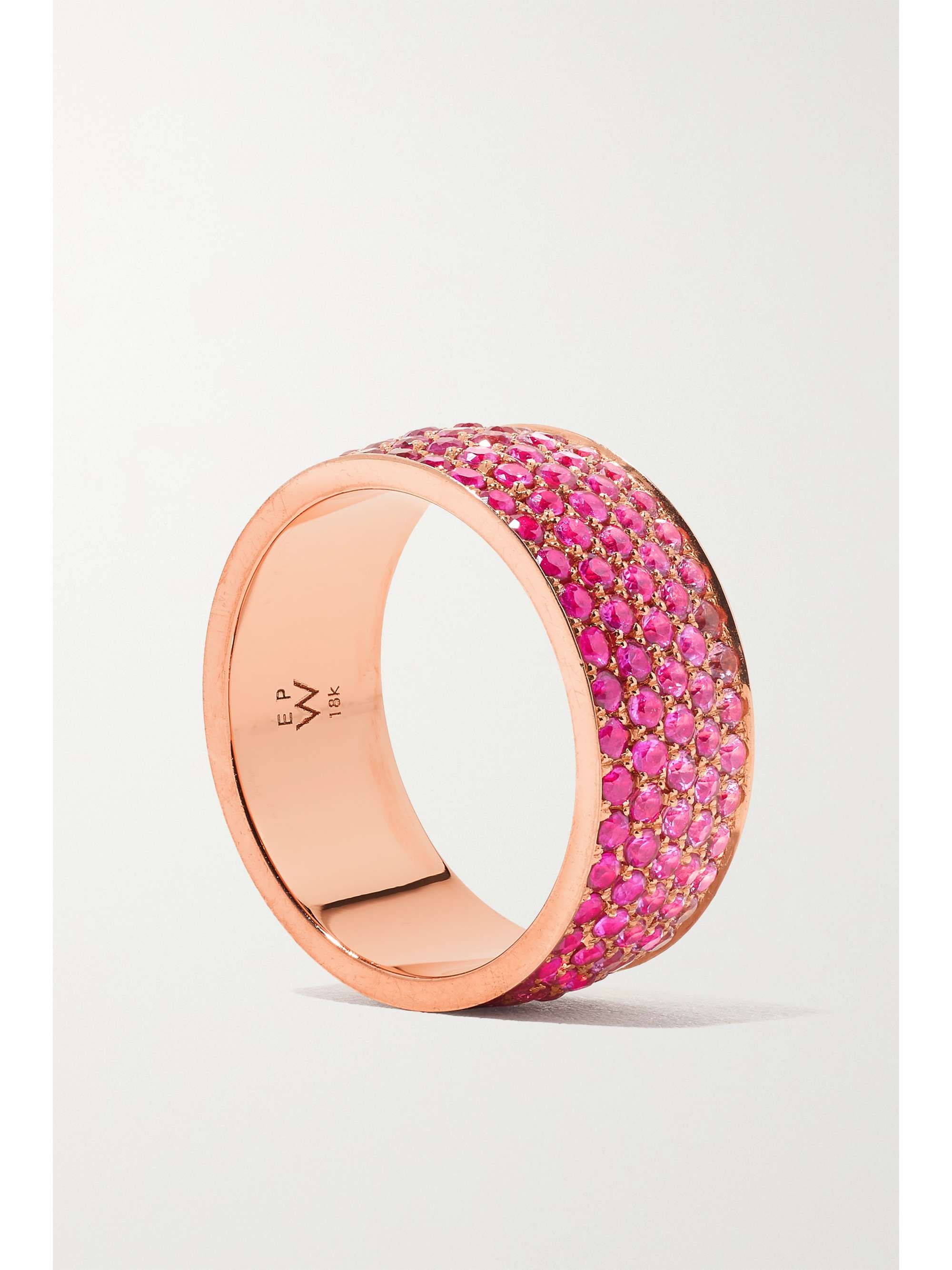 EMILY P. WHEELER + NET SUSTAIN Ring aus recyceltem 18 Karat Roségold mit Saphiren