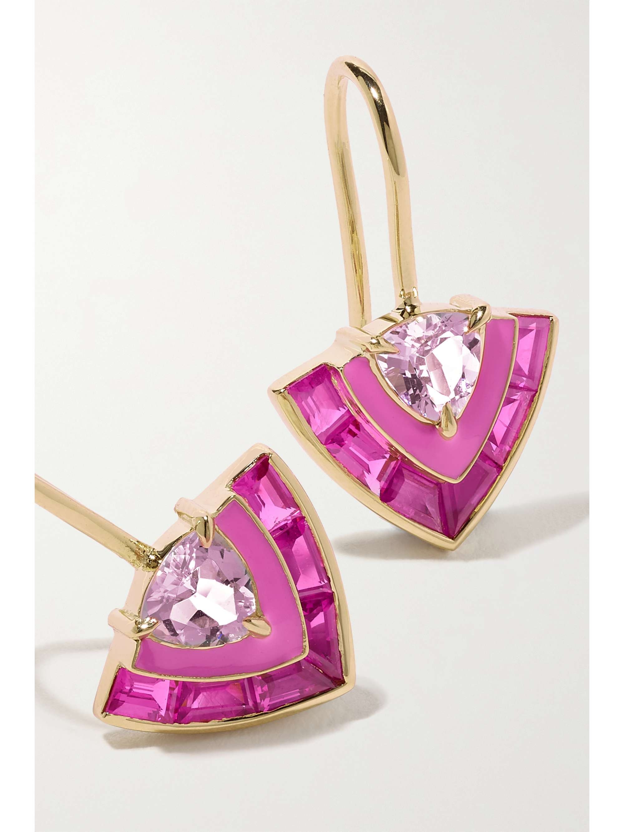 EMILY P. WHEELER + NET SUSTAIN Tiered 18-karat recycled yellow and white gold multi-stone earrings