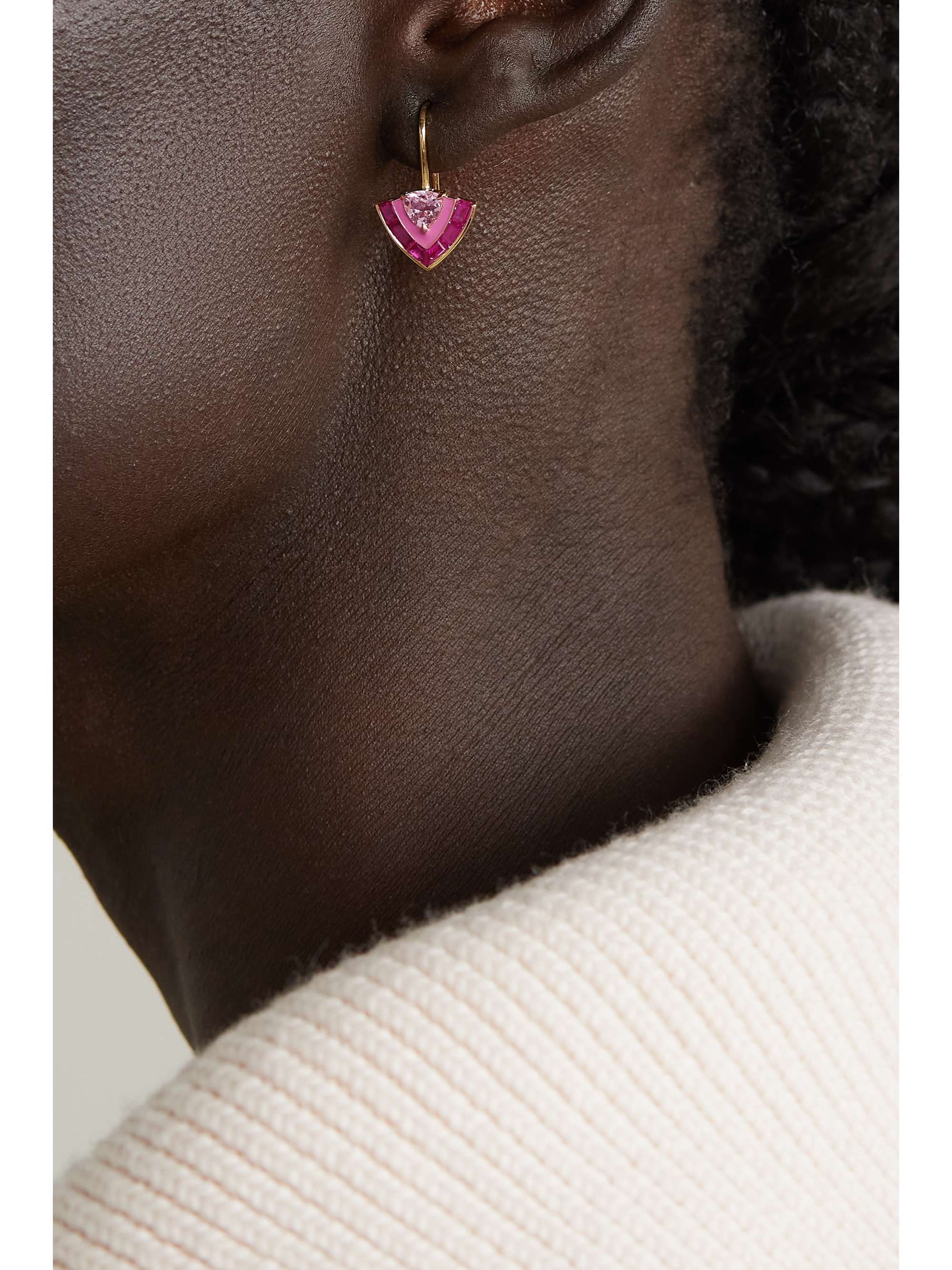 EMILY P. WHEELER + NET SUSTAIN Tiered 18-karat recycled yellow and white gold multi-stone earrings
