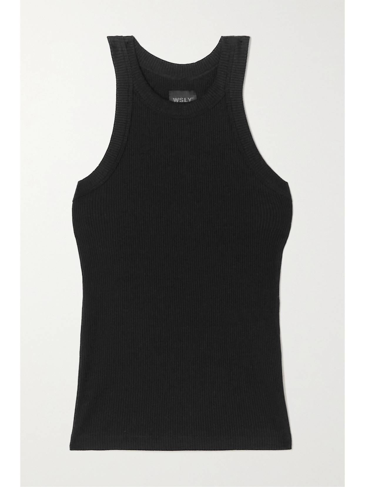 Wsly The Rivington Ribbed Stretch-tencel Lyocell Tank In Black