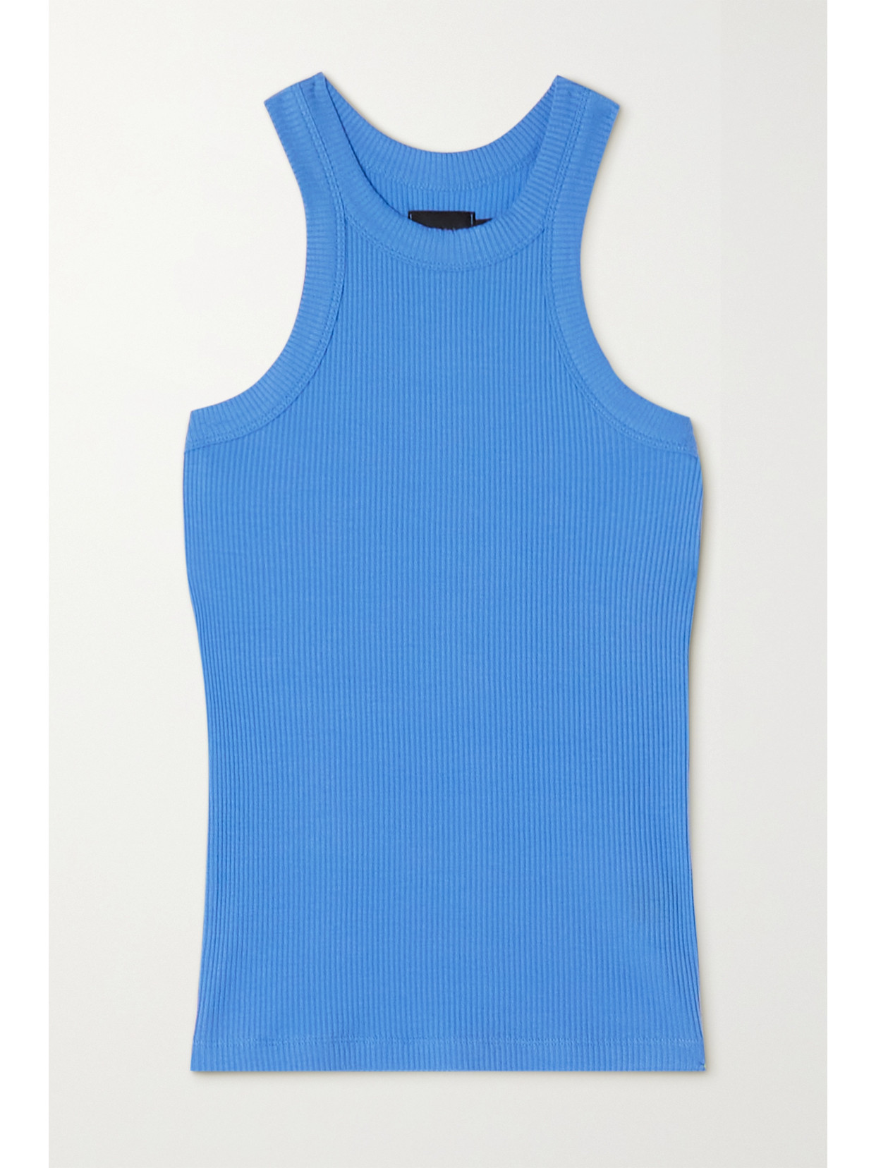 Wsly The Rivington Ribbed Stretch-tencel Lyocell Tank In Azure